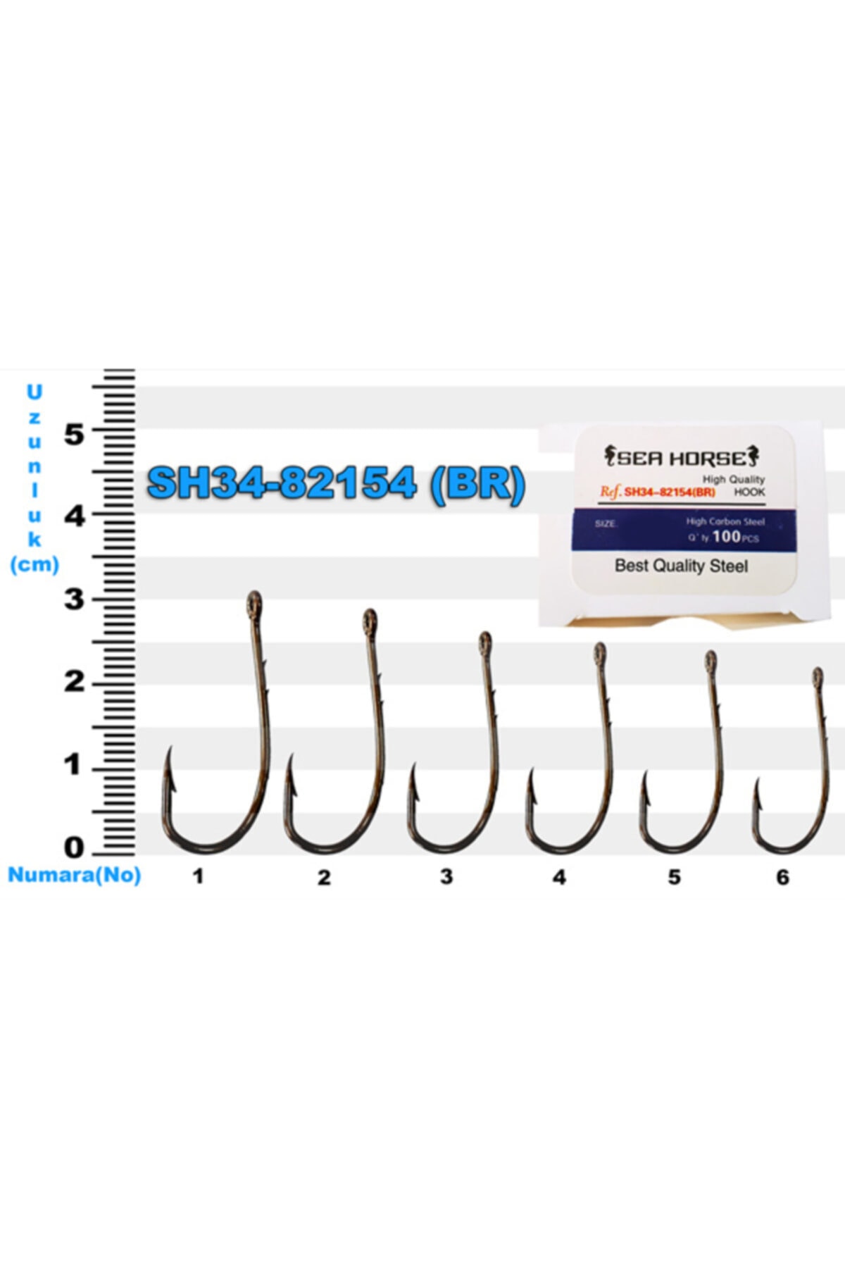 elifeoutdoor Sh34-82154 Sea Horse No: 4/0 Bronz Iğne (100’lü)