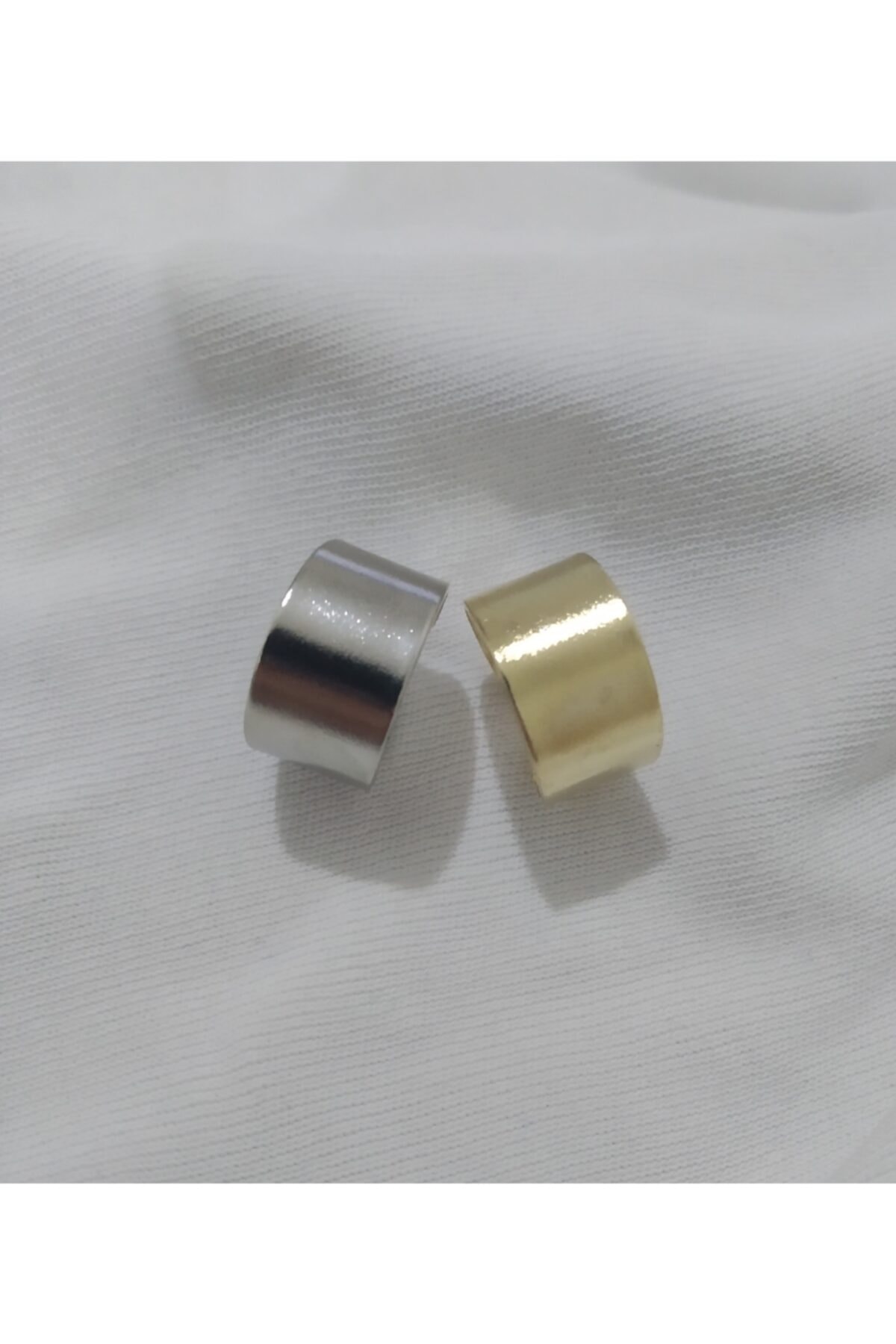 OneHope Fashion Unisex Ikili Çift Yüzüğü Gold Ve Gümüş Düz Eklem Yüzüğü Seti Sevgili Yüzüğü Set