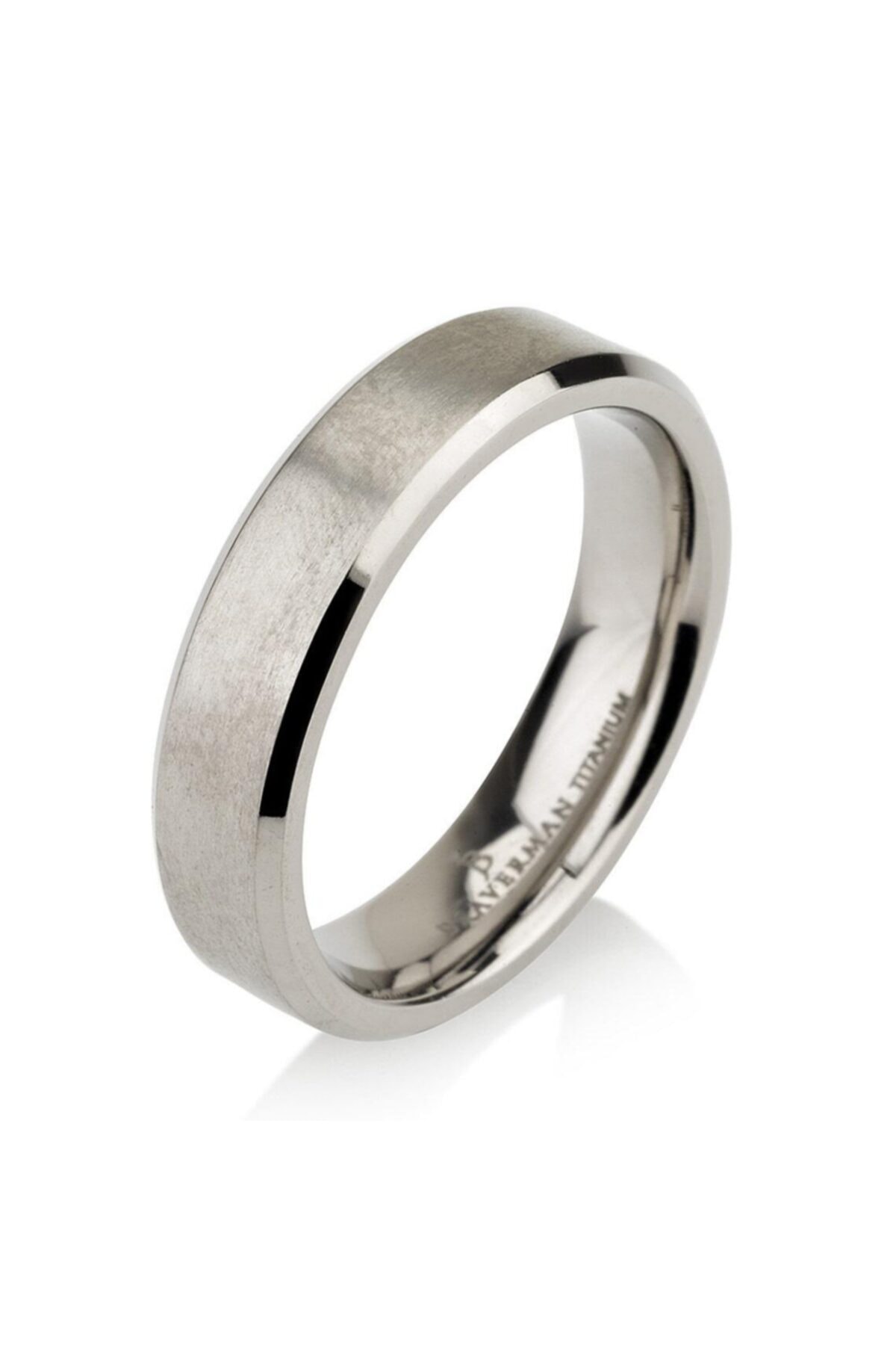 SANYA TAKI 925 Ayar Gümüş Erkek Alyans Beyaz Renk 5mm