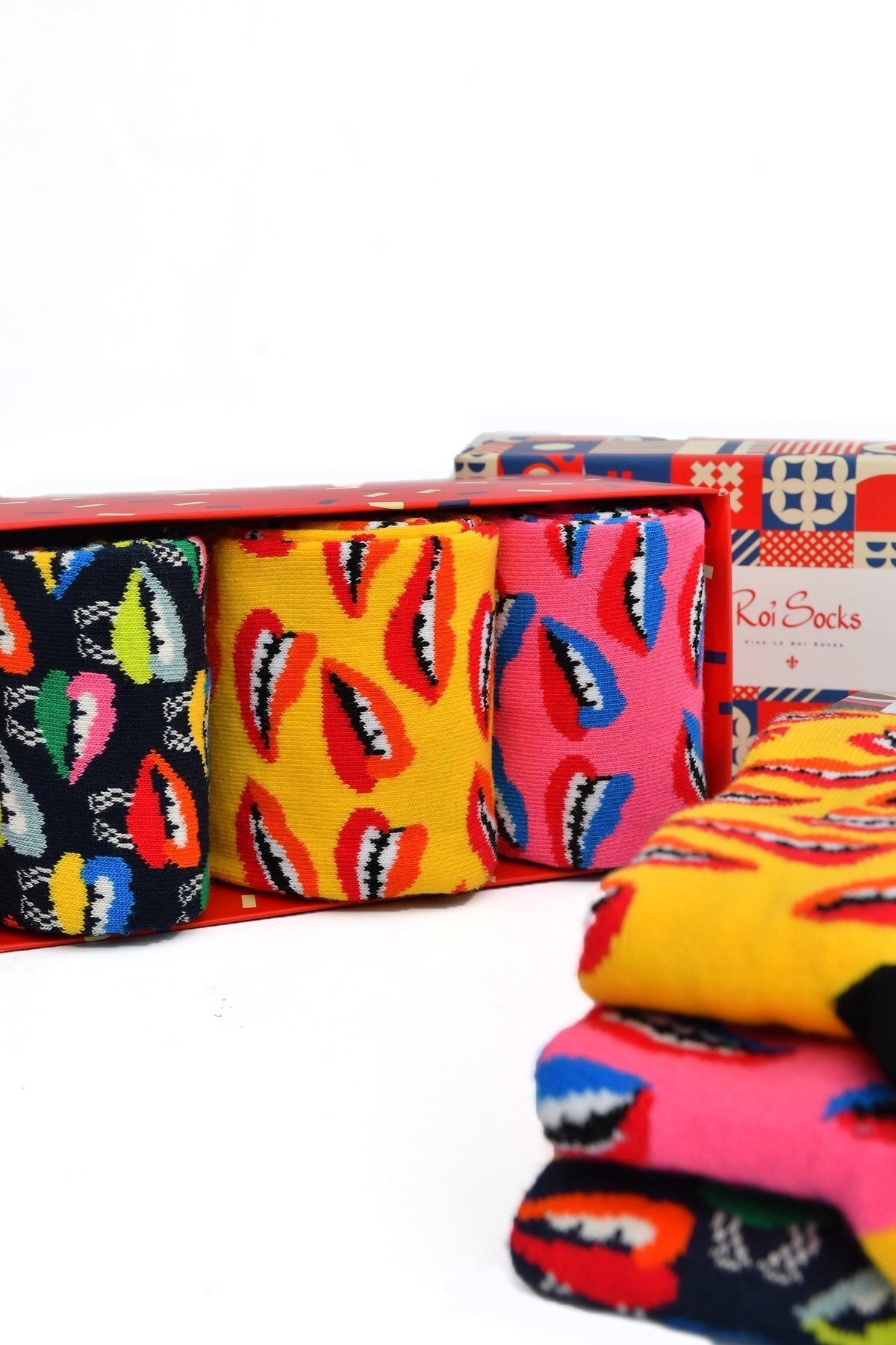 Roi Socks Üçlü Dudak Çorap Set