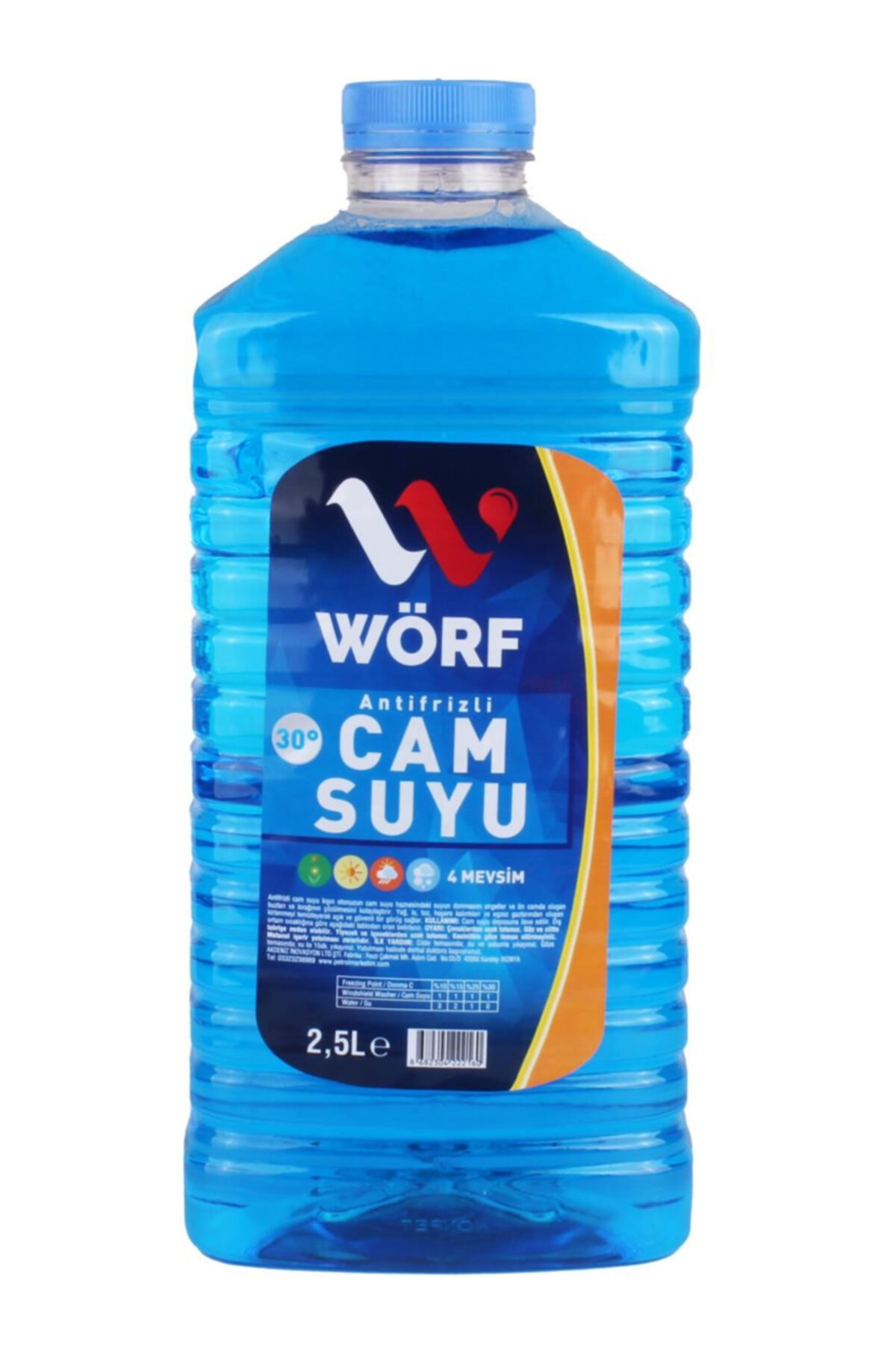 WÖRF Antifirizli Kışlık Cam Suyu 2.5lt
