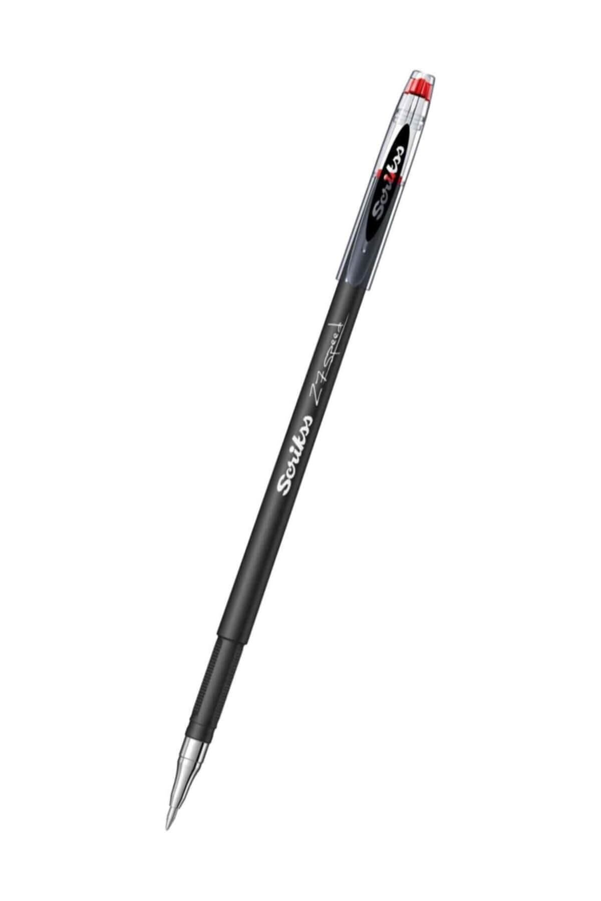 Scrikss Speed Jel Tükenmez Kalem - Kırmızı - 0,7 Mm
