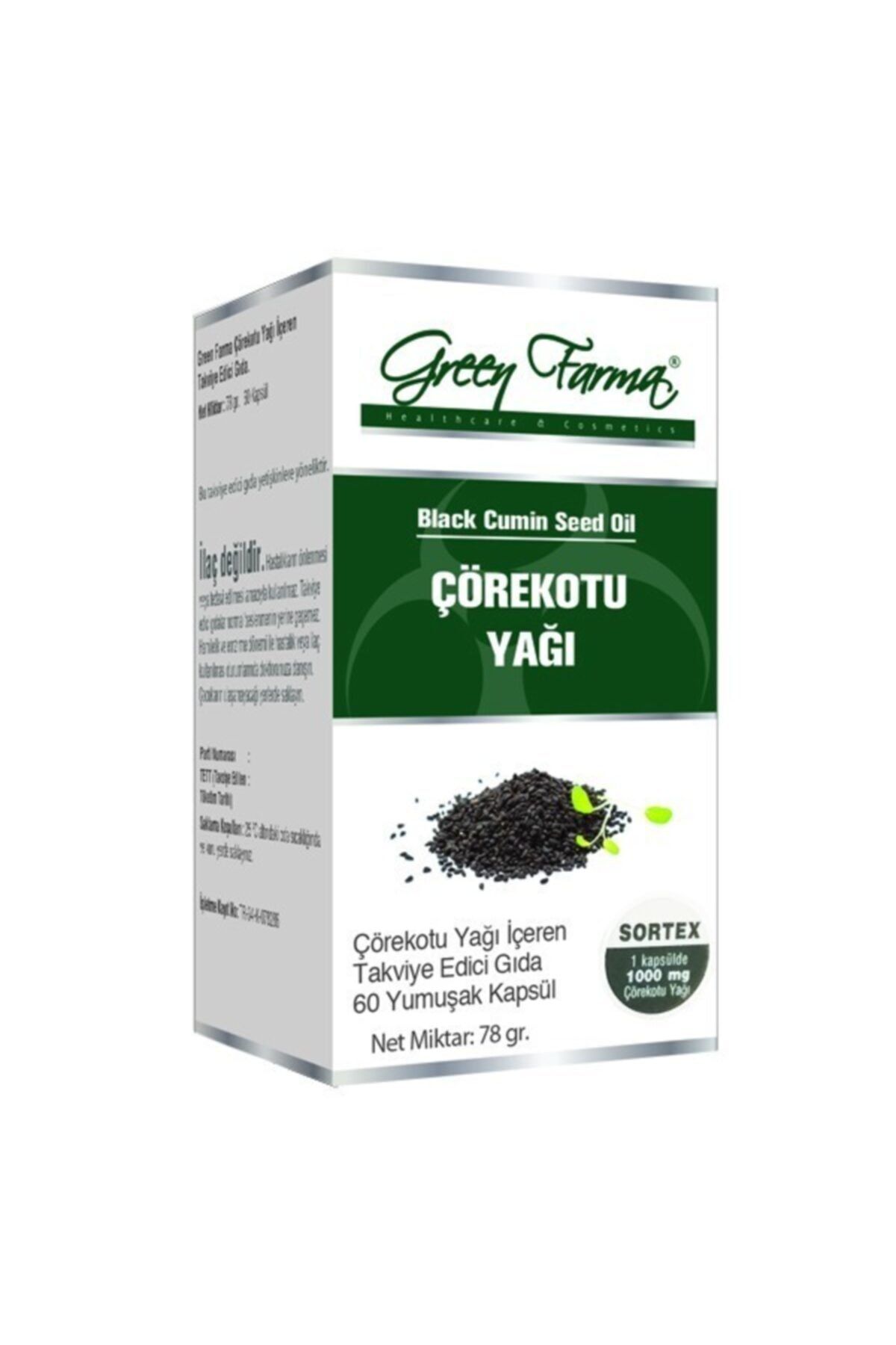 GreenFarma Green Farma Çörek Otu Yağı 1000 Mg 60 Softgel