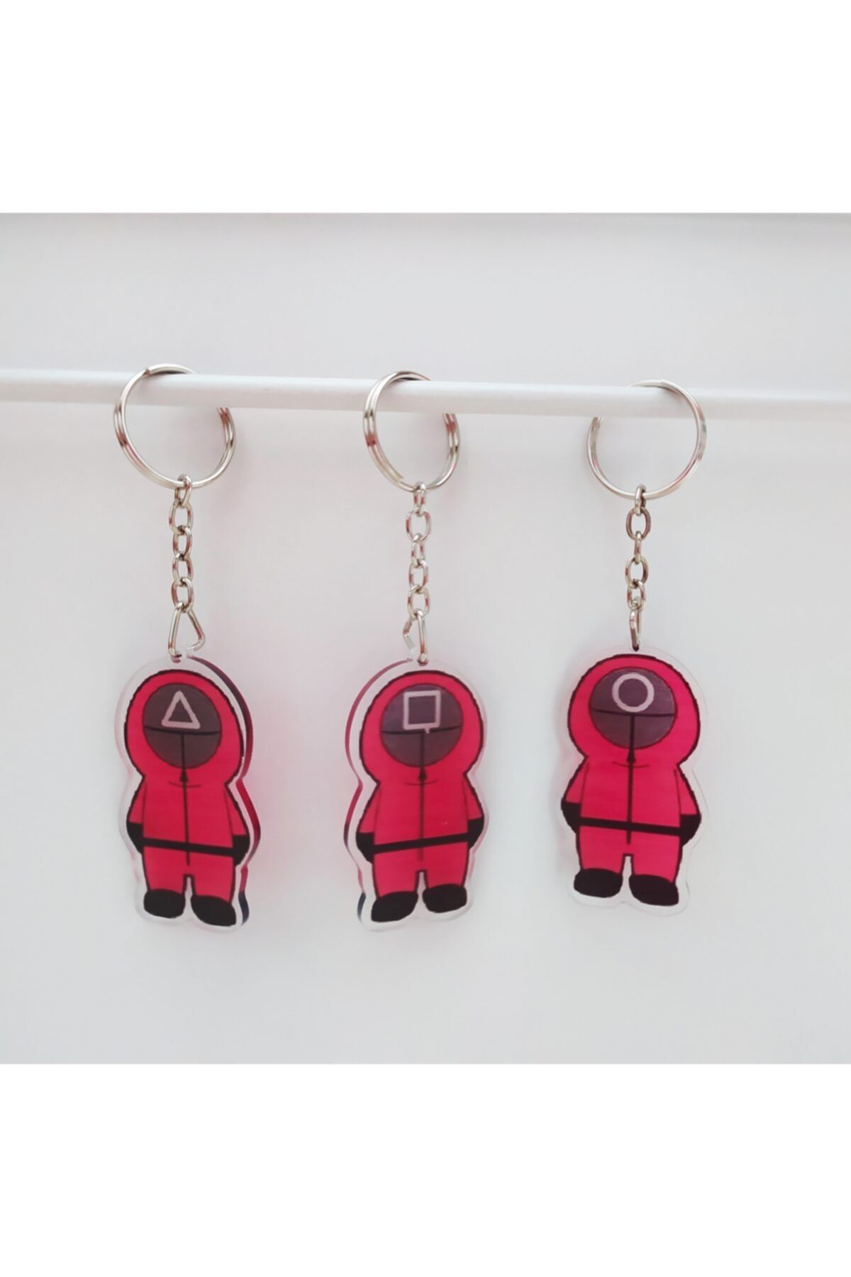 Toys Squid Game Tasarımlı 3 Lü Pleksi Anahtarlık