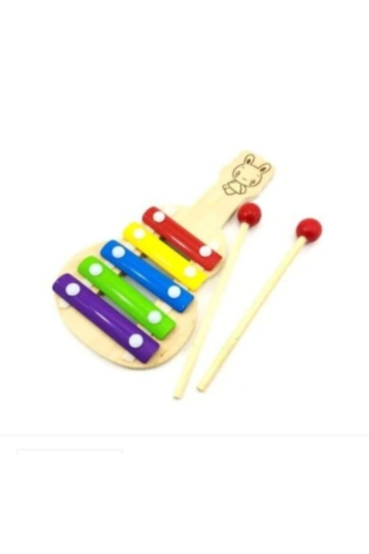 Esmay Ahşap 5 Notalı Gitar Ksilofon Ksilefon