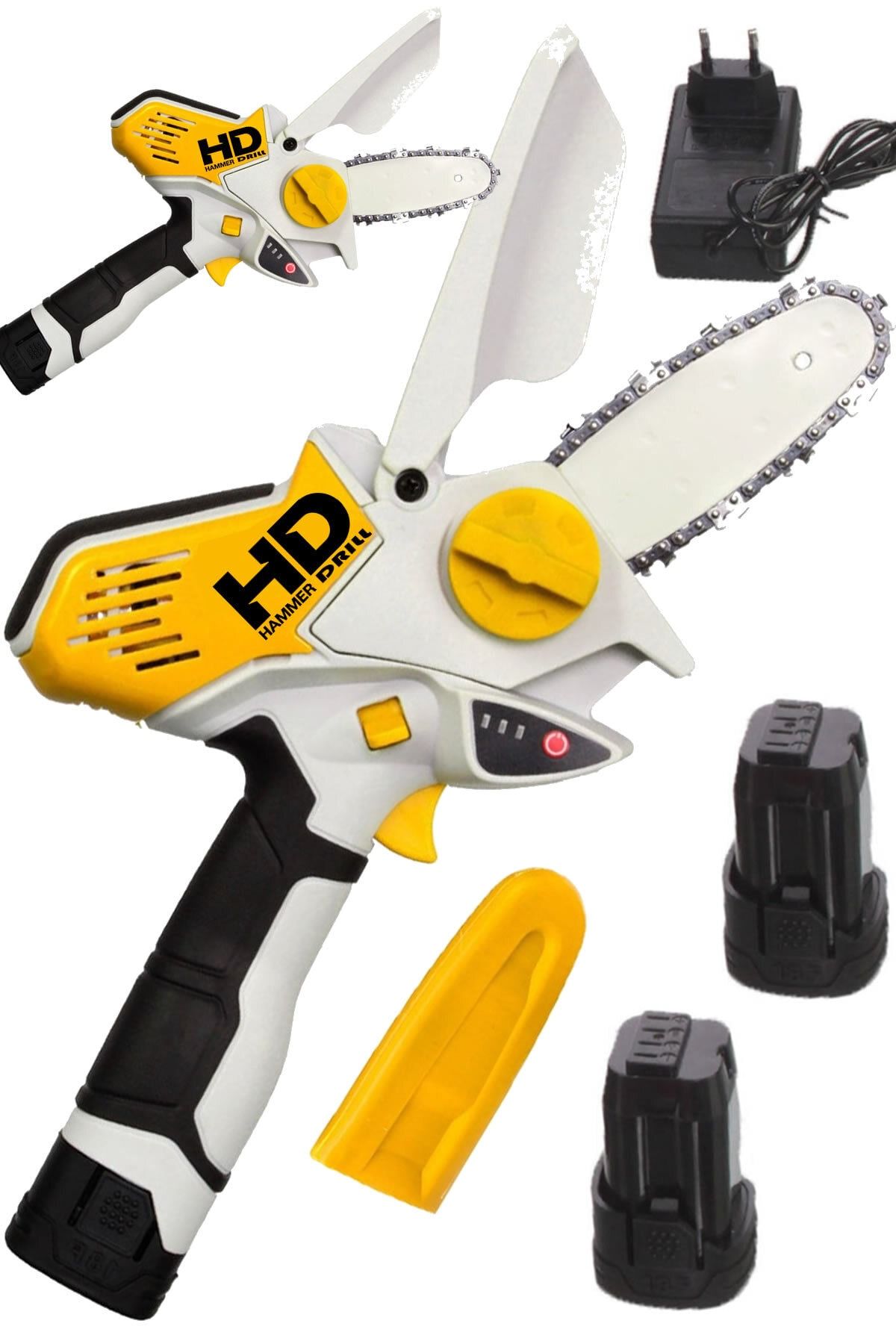 HD Hammer Drill American Magic Saw X-hard 1800 Li-on Akülü Dal Kesme Dal Budama Testere Bıçkı Makinası Çift Akülü
