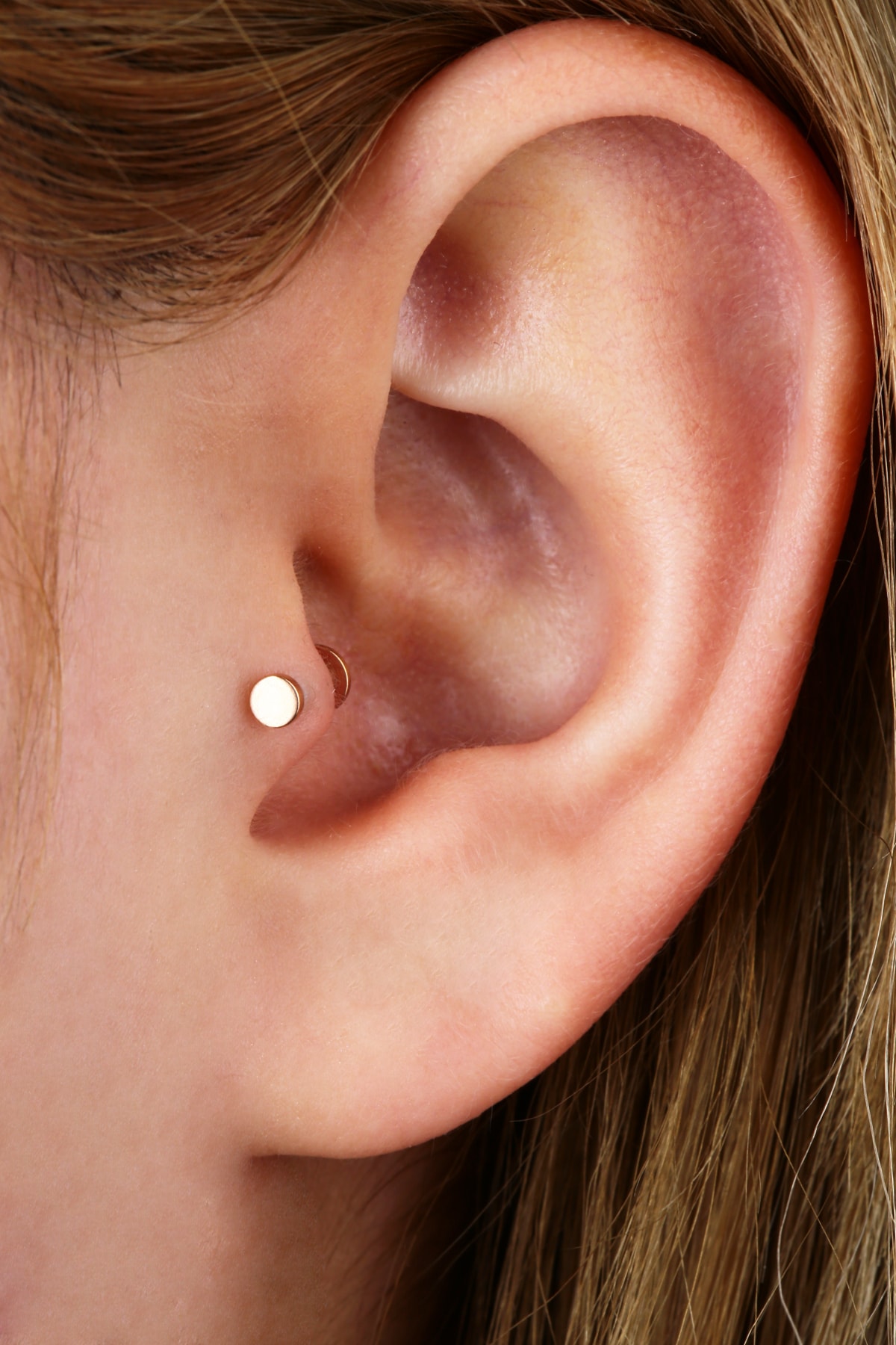 Vilma Aksesuar Tragus Cerrahi Çelik Piercing (6mm) Rosegold Renk