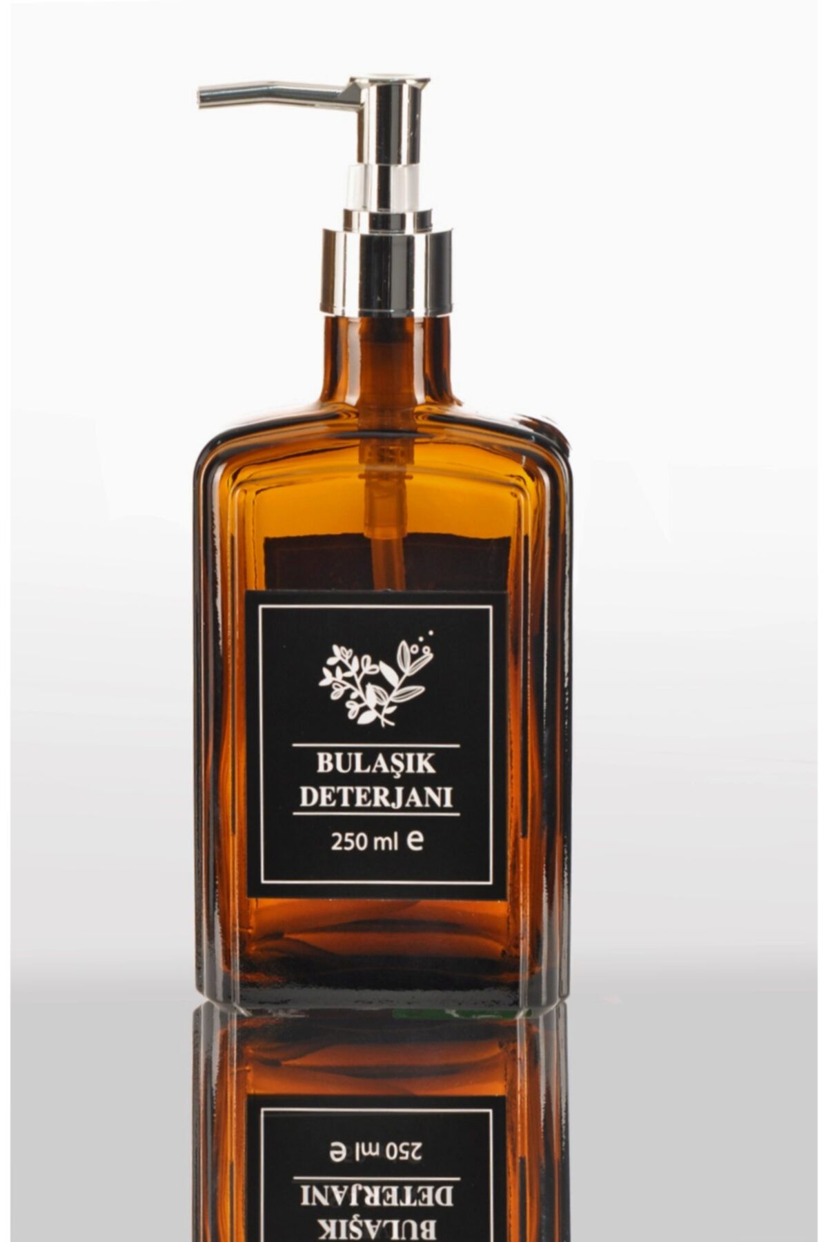 bigpapel Bulaşık Deterjanlık Cam Amber 250 Ml(GÜMÜŞ)