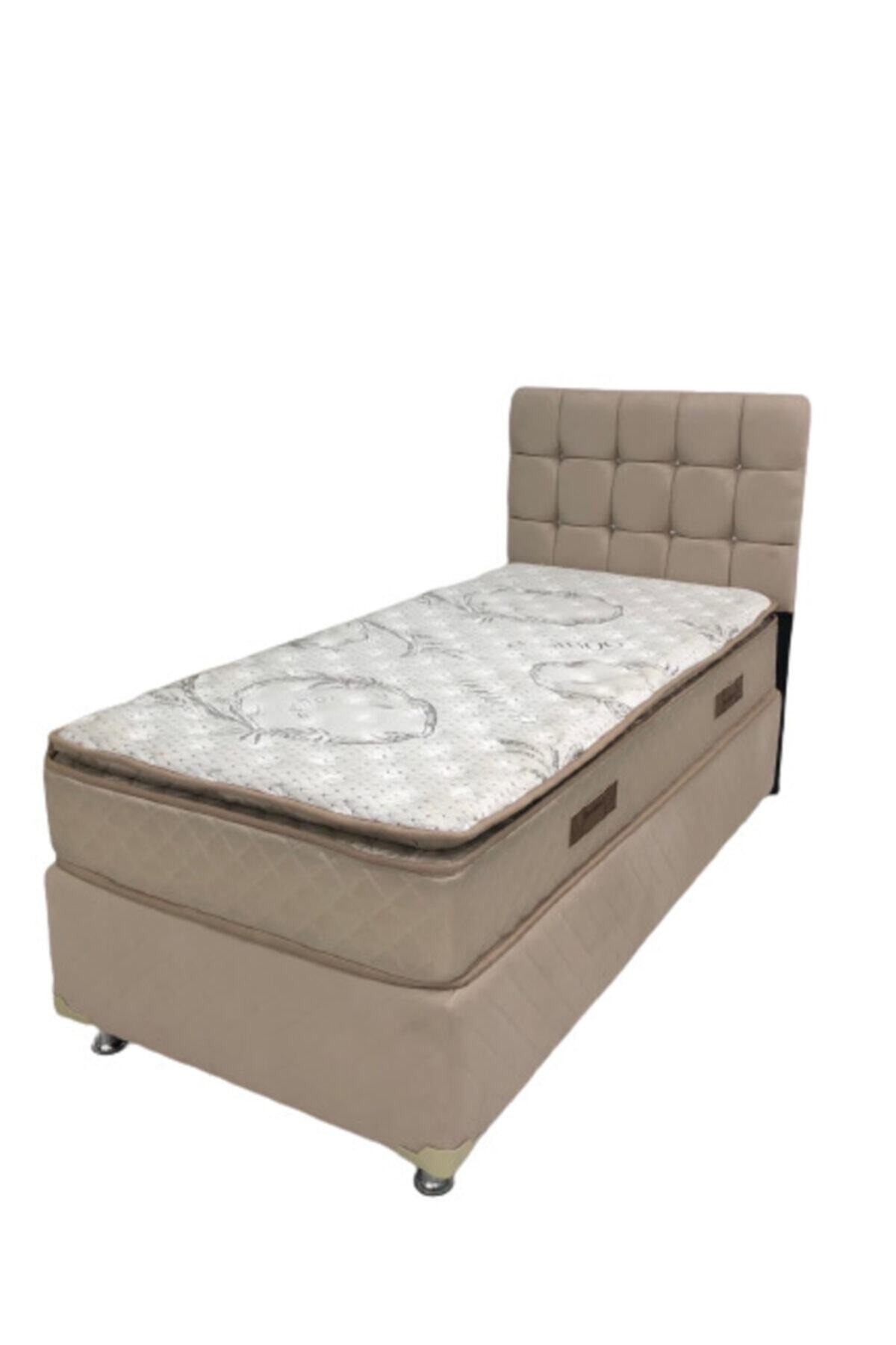 Zirvefurniture Zirve Tek Kişilik Baza Başlık Yatak 90x190