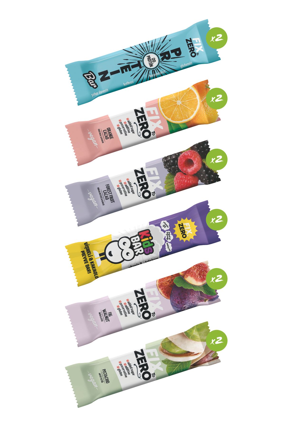 FixtoZero Fix To Zero Meyve Barı Deneme Paketi 12 Adet