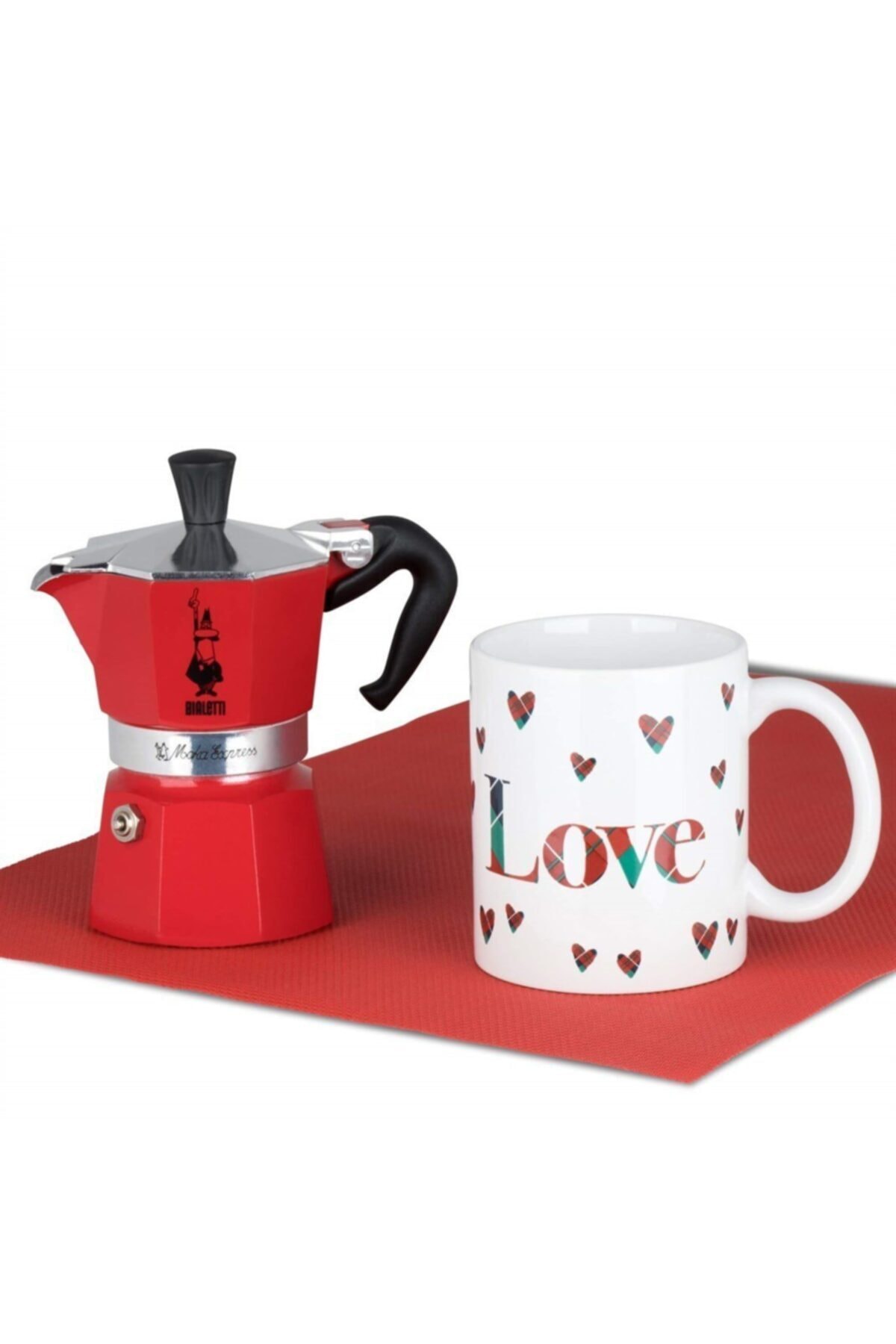 Bialetti Set Moka Red 2tz + Mug + Tov