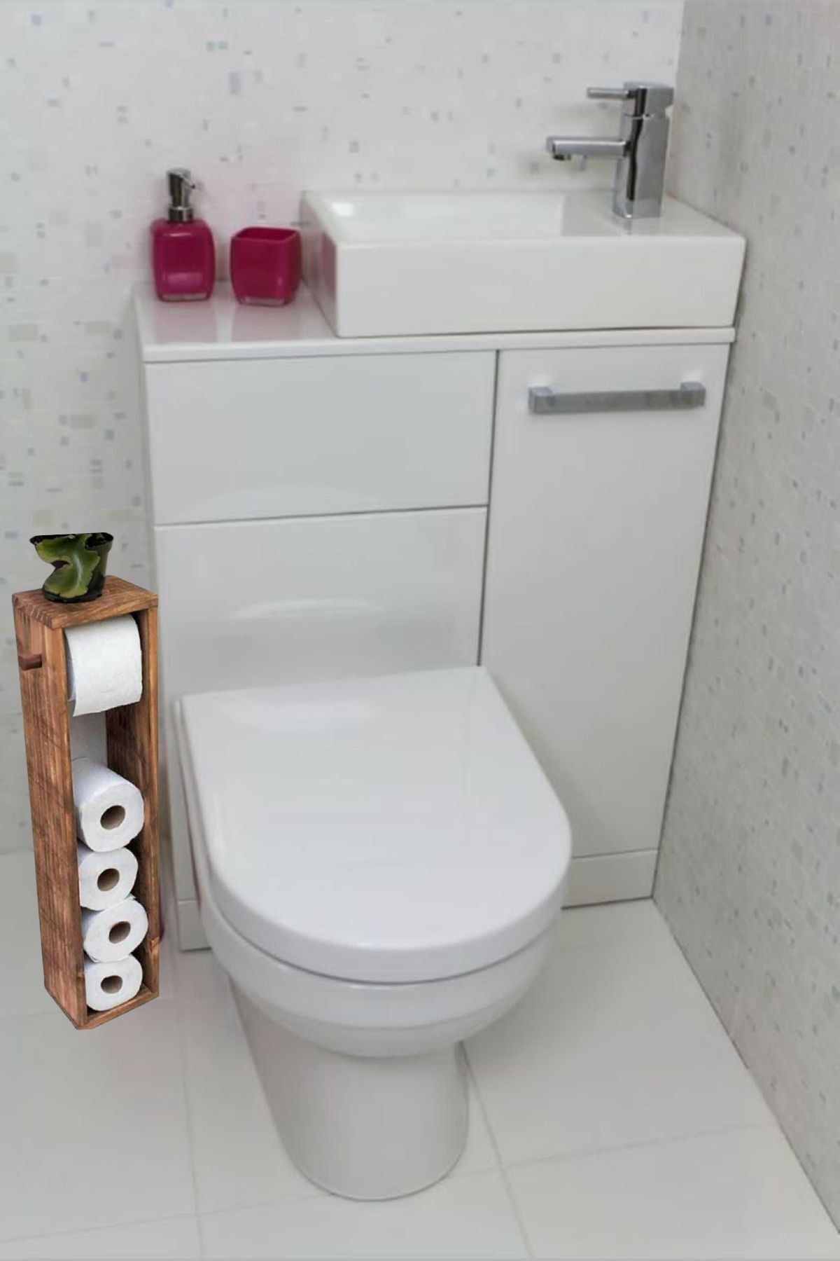 Ankaflex Ahşap Wc Tuvalet Kapıtlığı Tuvalet Kağıtı Standı