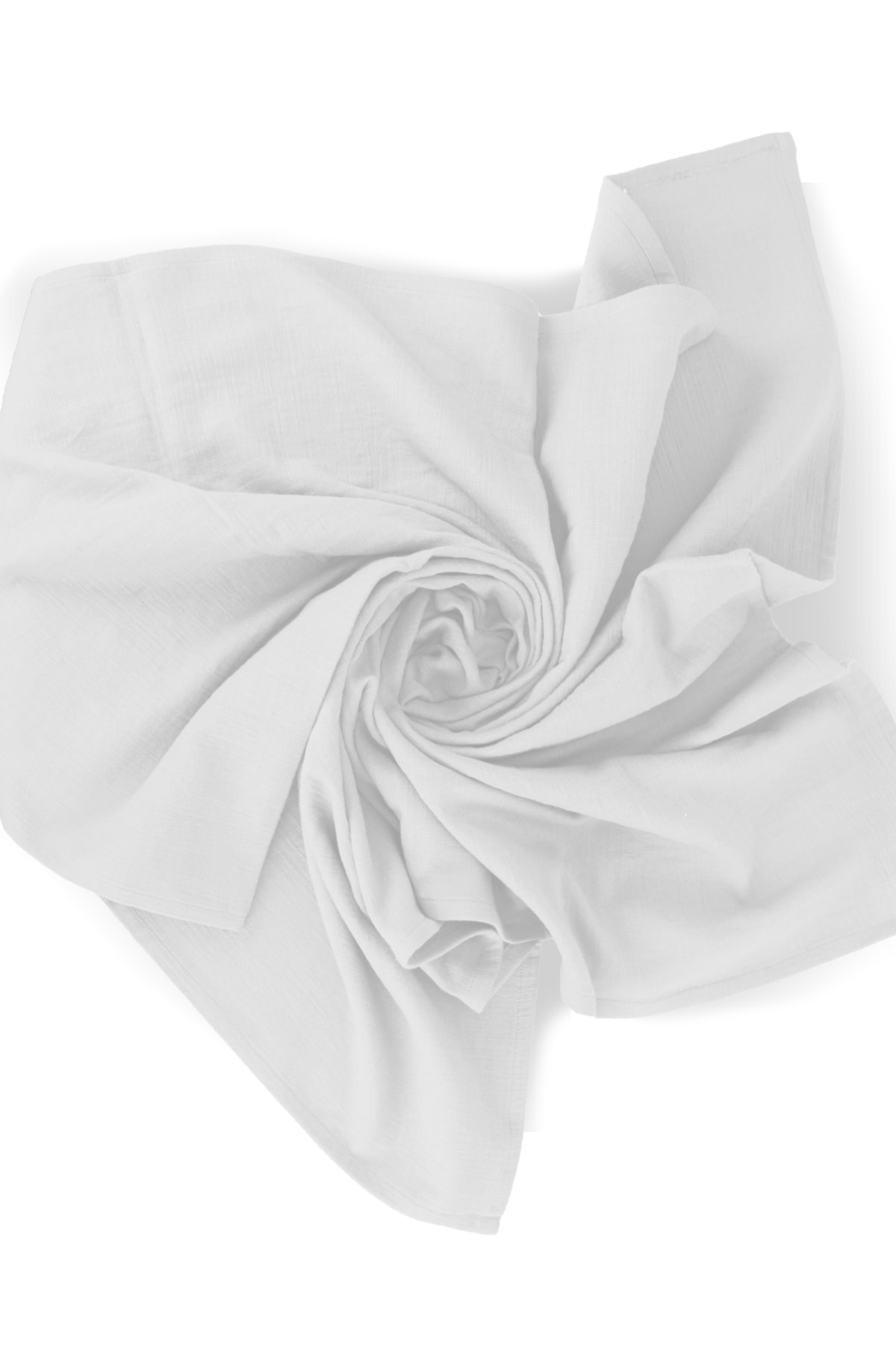 Ephemeris Pamuk 100x110cm Çift Katlı Müslin Örtü - Beyaz