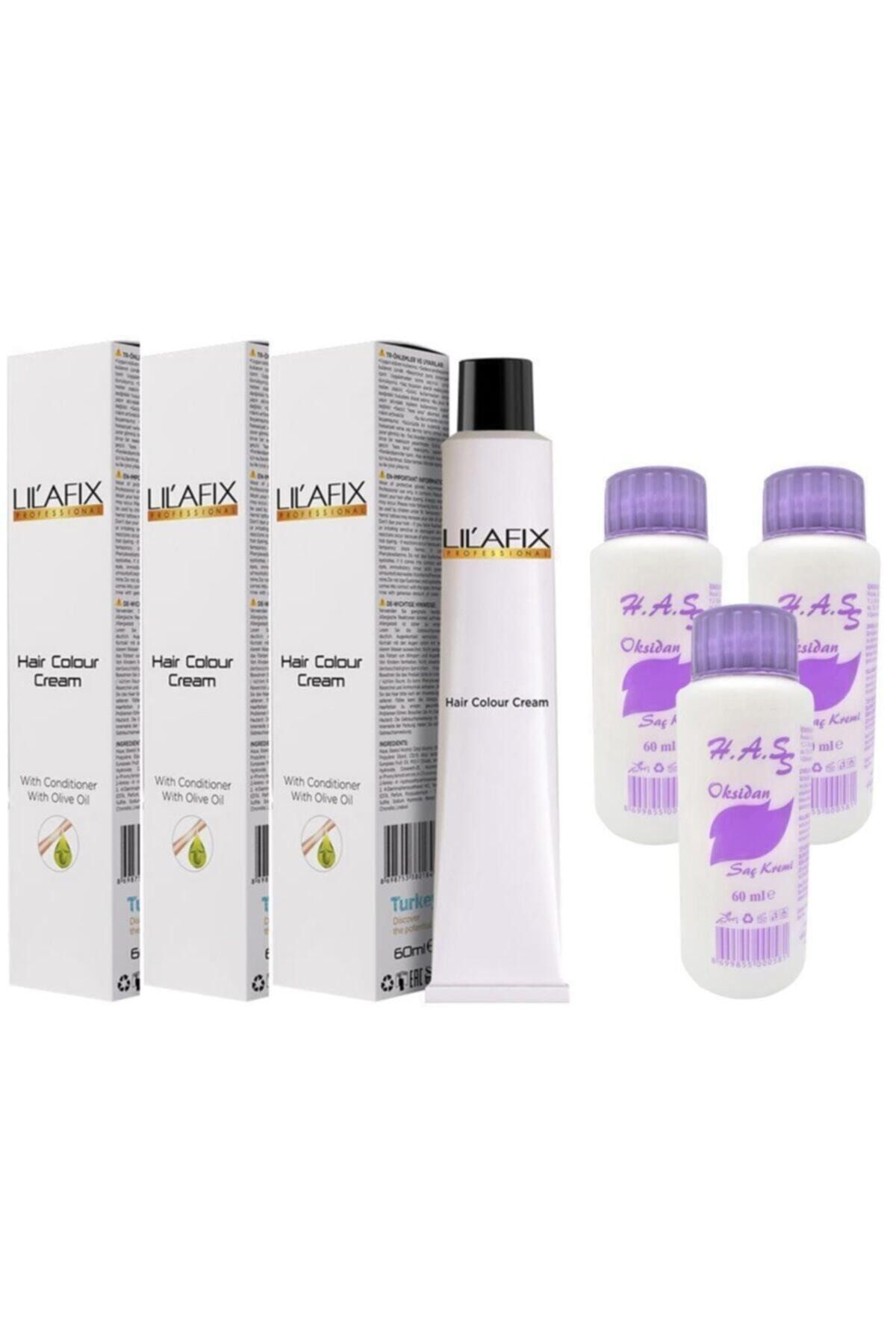 Lilafix Saç Boyası Çilek Kırmızısı-5/65+oksidan (3 Adet)