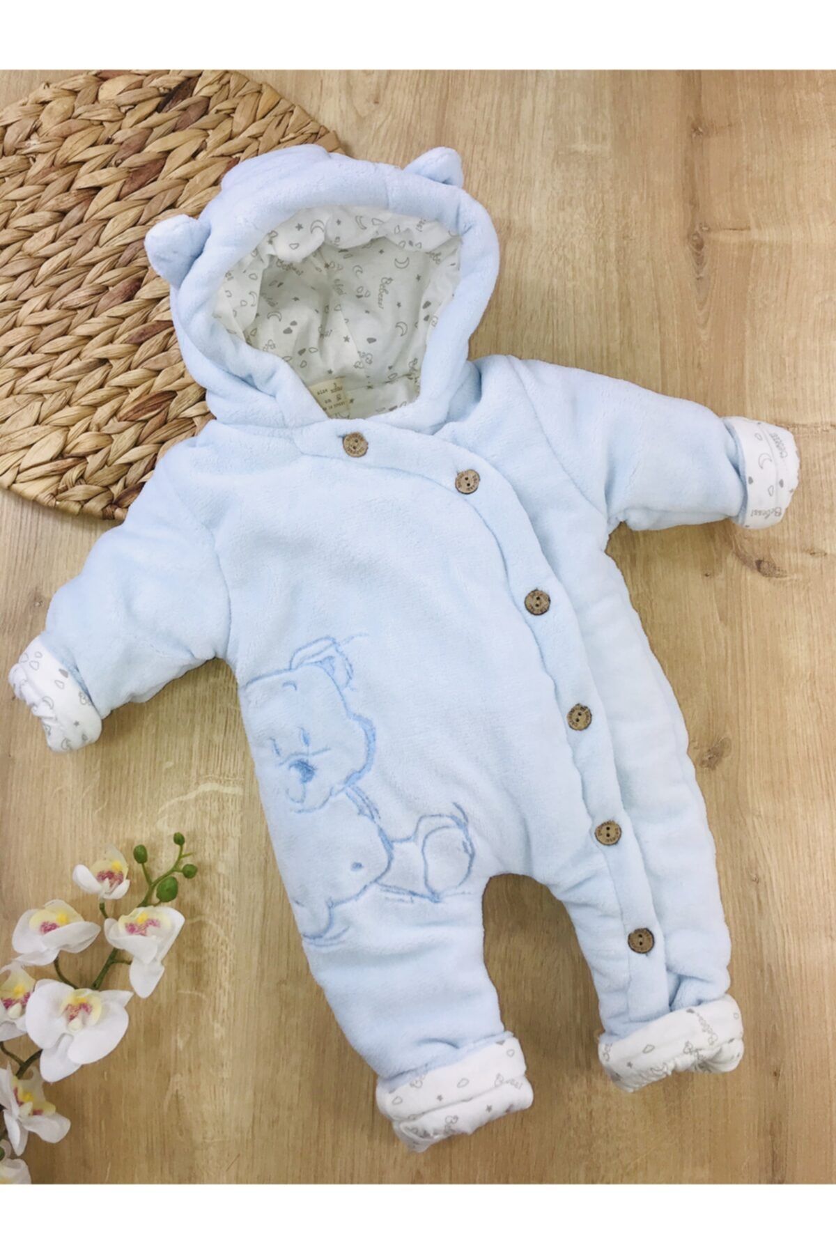 TOFFERS Ayıcık Figürlü Welsoft Peluş Astronot Bebek Uyku Tulumu
