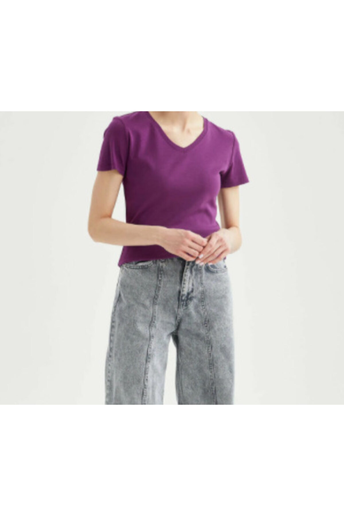 HOBİ GERÇEKLER Kadın Basic Kısa Kollu T-shirt- Relax Fit
