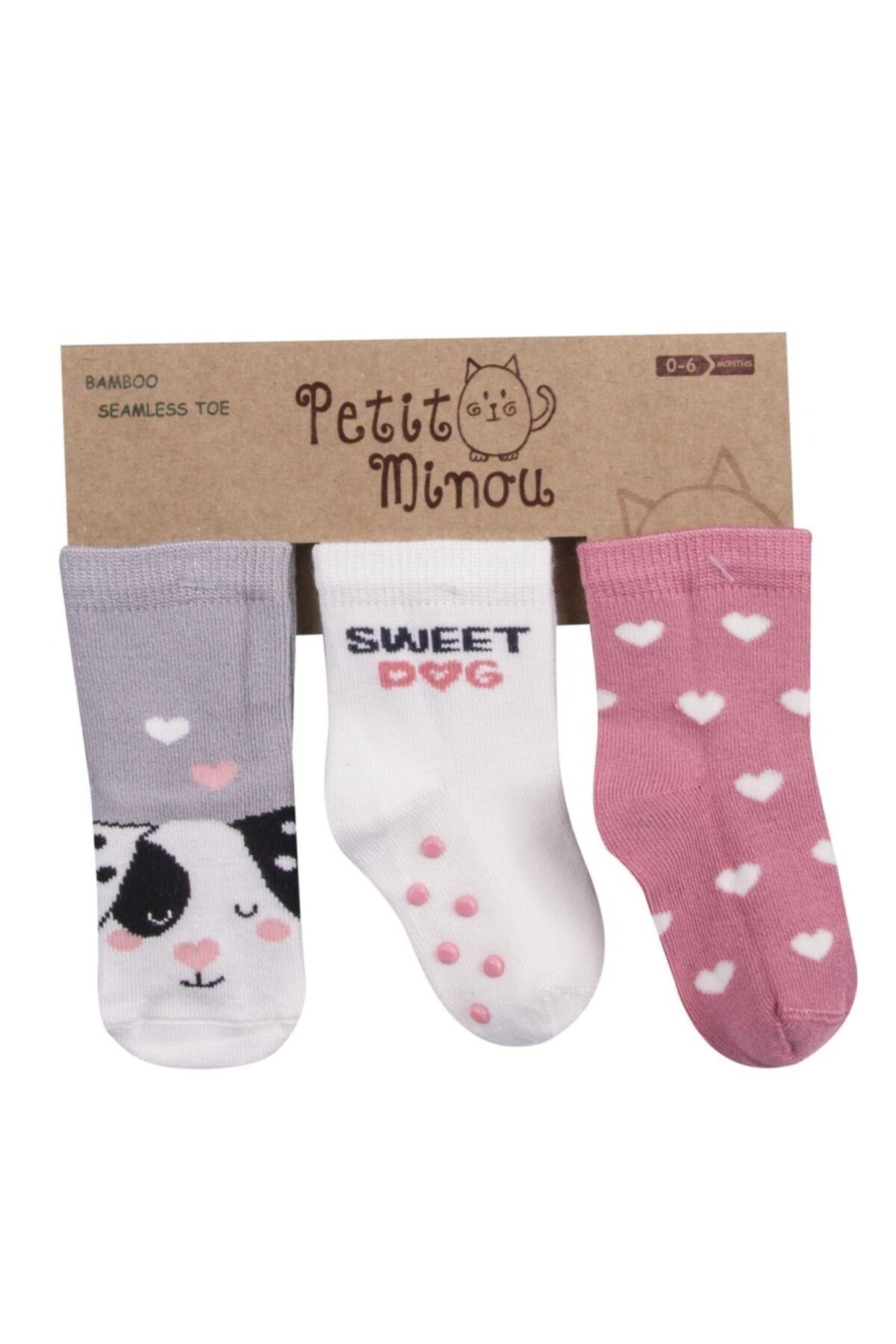 Step 3lü Abs Sweet Dog Soket Çorap 2128 Karışık Renkli