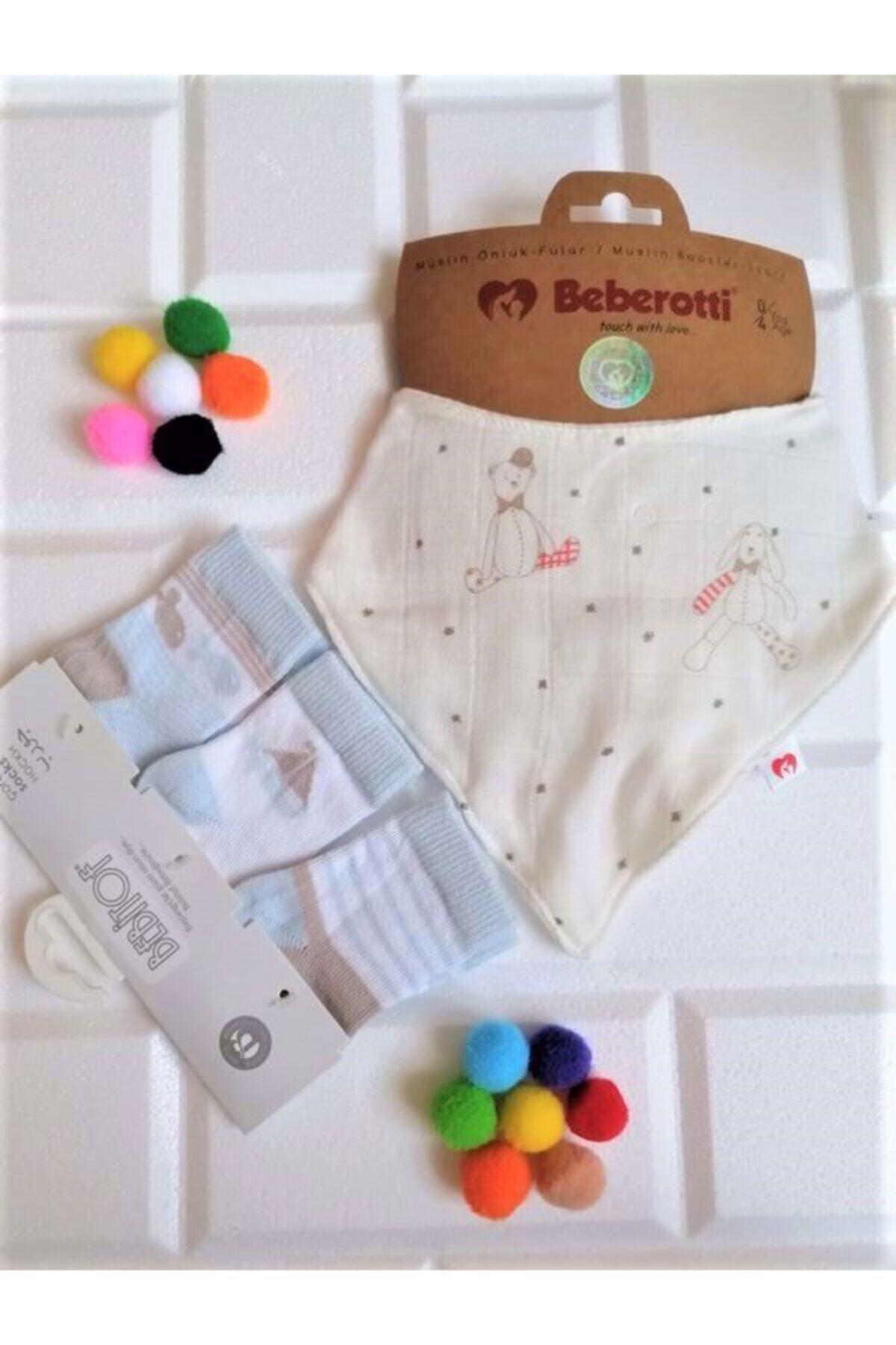 SHEBOO 3'lü Çorap+ Müslin Önlük