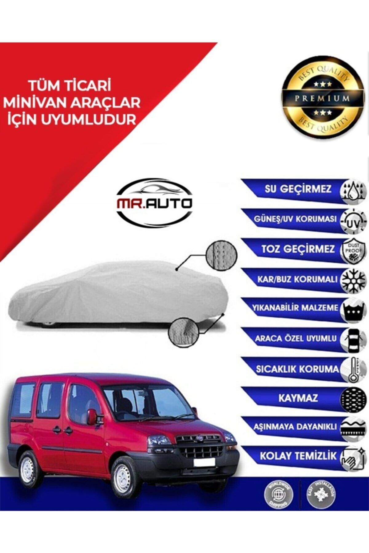 MR AUTO Fiat Pevgeot Citroen  Opel Wosvagen Toyota Kia Oto Branda Araç Örtüsü Araba Çadırı