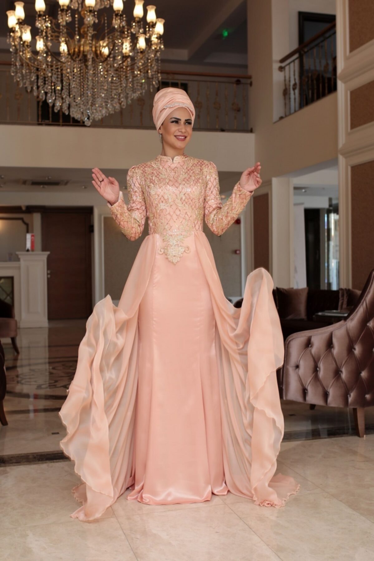 miss zera Şifon Detaylı Balık Abiye