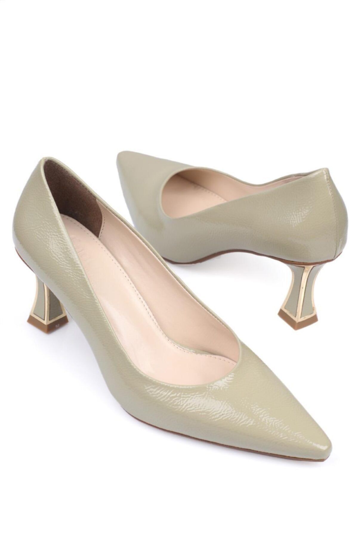 Capone Outfitters Capone Metal Orta Topuklu Stiletto