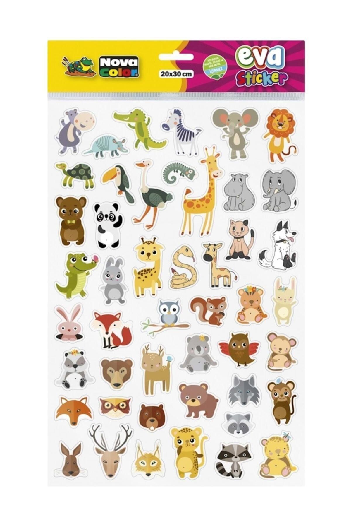 Nova Color Safari Hayvanlar Eva Sticker Çıkartma 20x30 cm