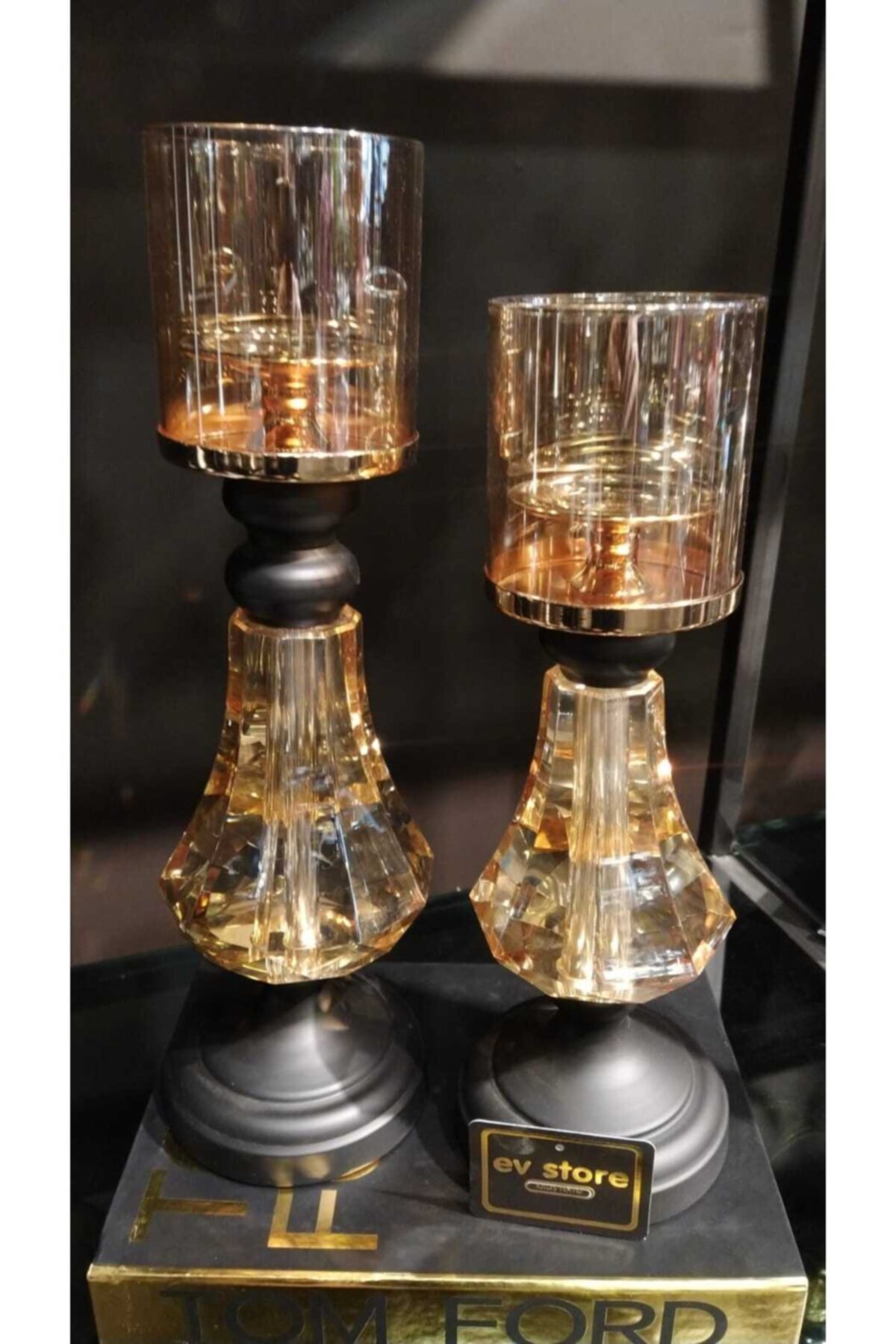 Vitale Dalen Gold Kristal Mumluk Büyük Boy