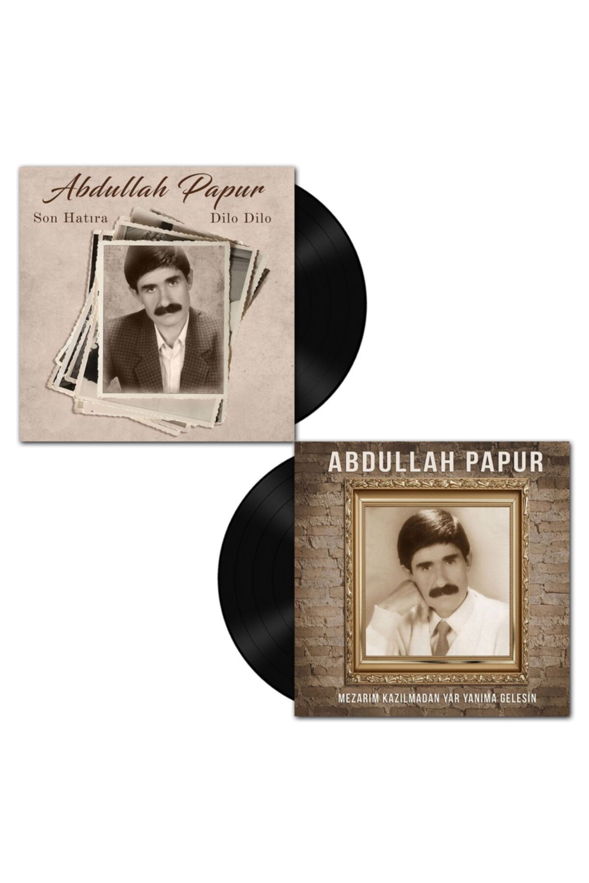 plakmarketi Plak - Abdullah Papur / Ikili Set - Mezarım Kazılmadan-son Hatıra, Dilo Dilo (2 Ayrı Lp)