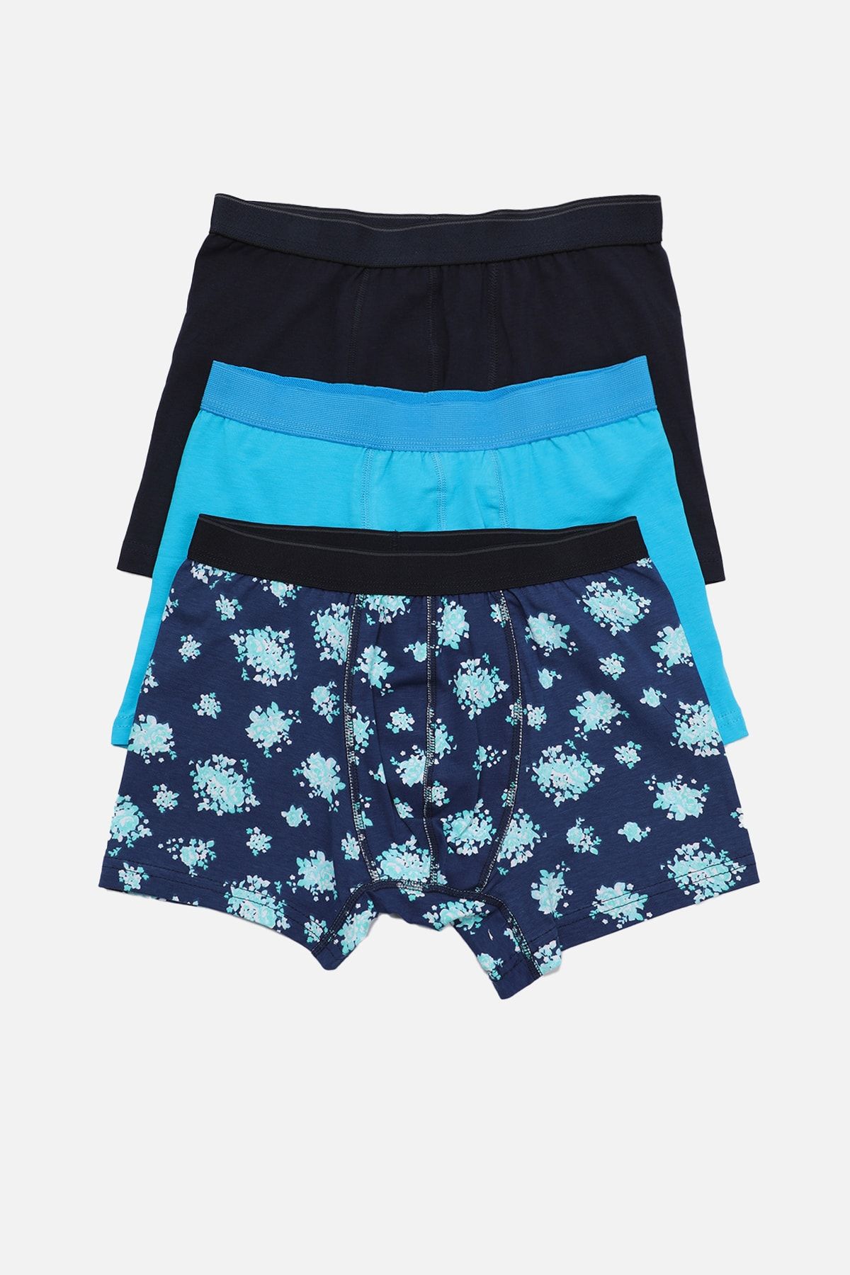 TRENDYOL MAN Çok Renkli Erkek 3'lü Paket Boxer TMNAW22BX0105