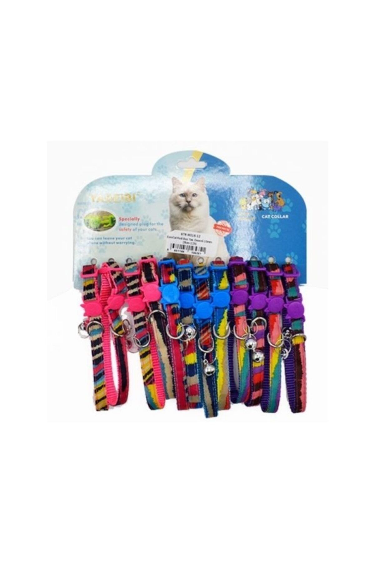 Eurocat Kedi Boyun Tasması Desenli 10mm-28 Cm (12 ADET)