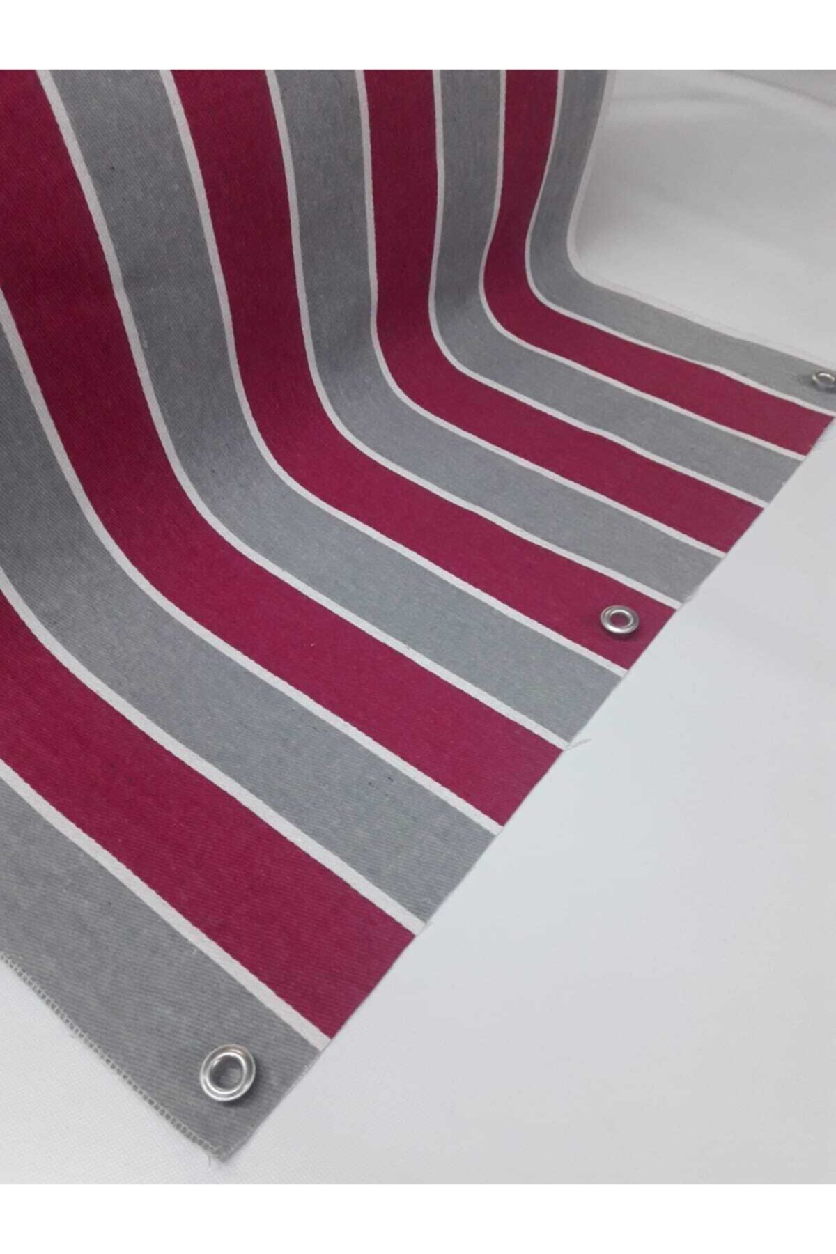 SEKLİCE TİCARET Balkon Branda En 60 Boy 300 Cm %100 Pamuk Bordo Çizgili