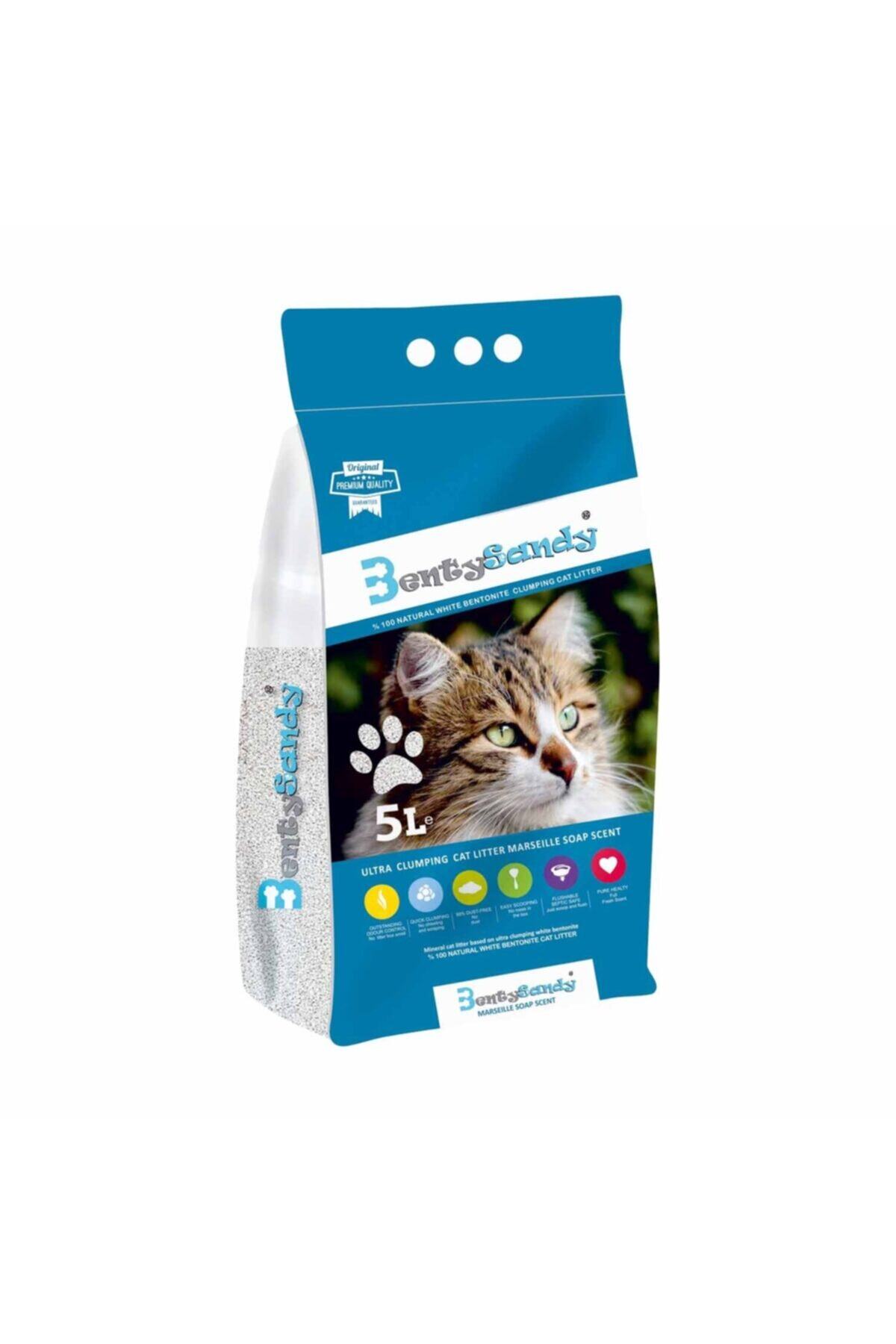 BentySandy Benty Sandy 5litre Ince Taneli Kedi Kumu Beyaz Sabun Kokulu