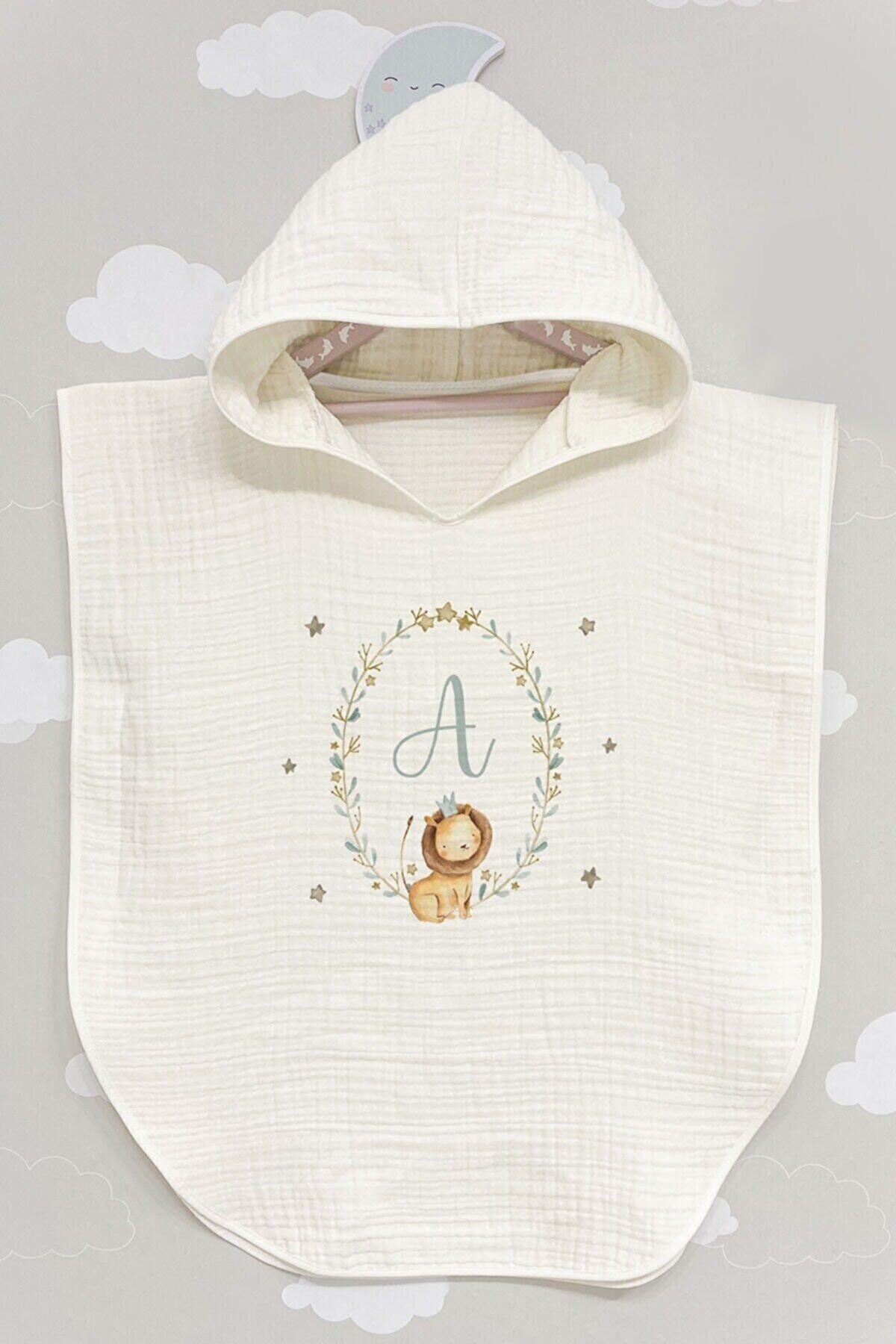 BabyLimon Unisex 4 Kat Müslin Kapüşonlu Panço