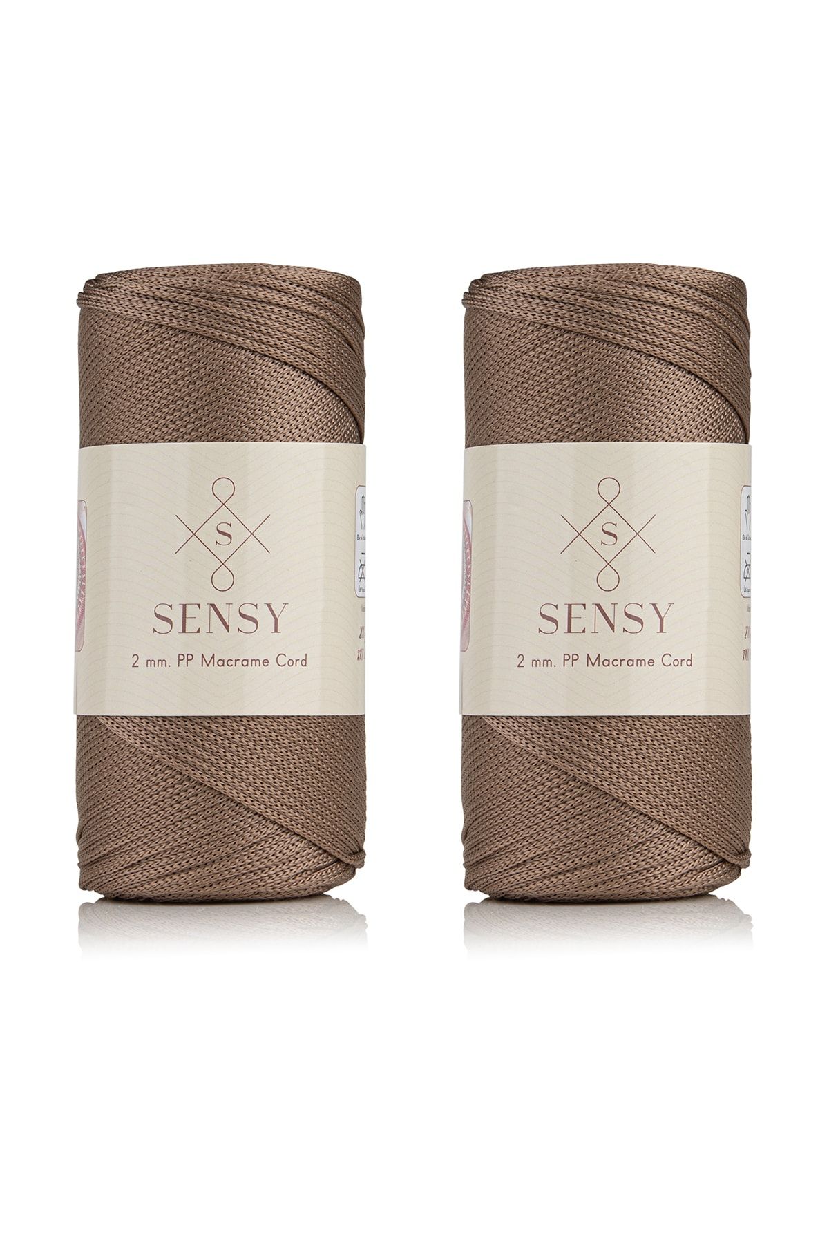 SENSY Premium Polyester Makrome Ipi 2 Mm 2li Set Vizon,makrome Ip,makrame,supla,çanta Ipi,no:4