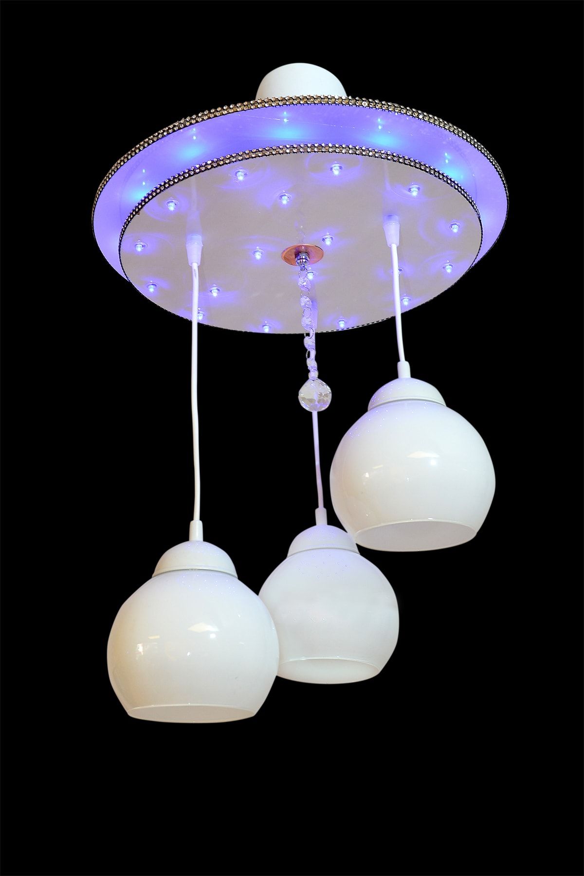 Kent Avize 3 Duylu Sarkıt Çift Katlı 3 Kademeli Rgb Kumandalı Ledli Avize