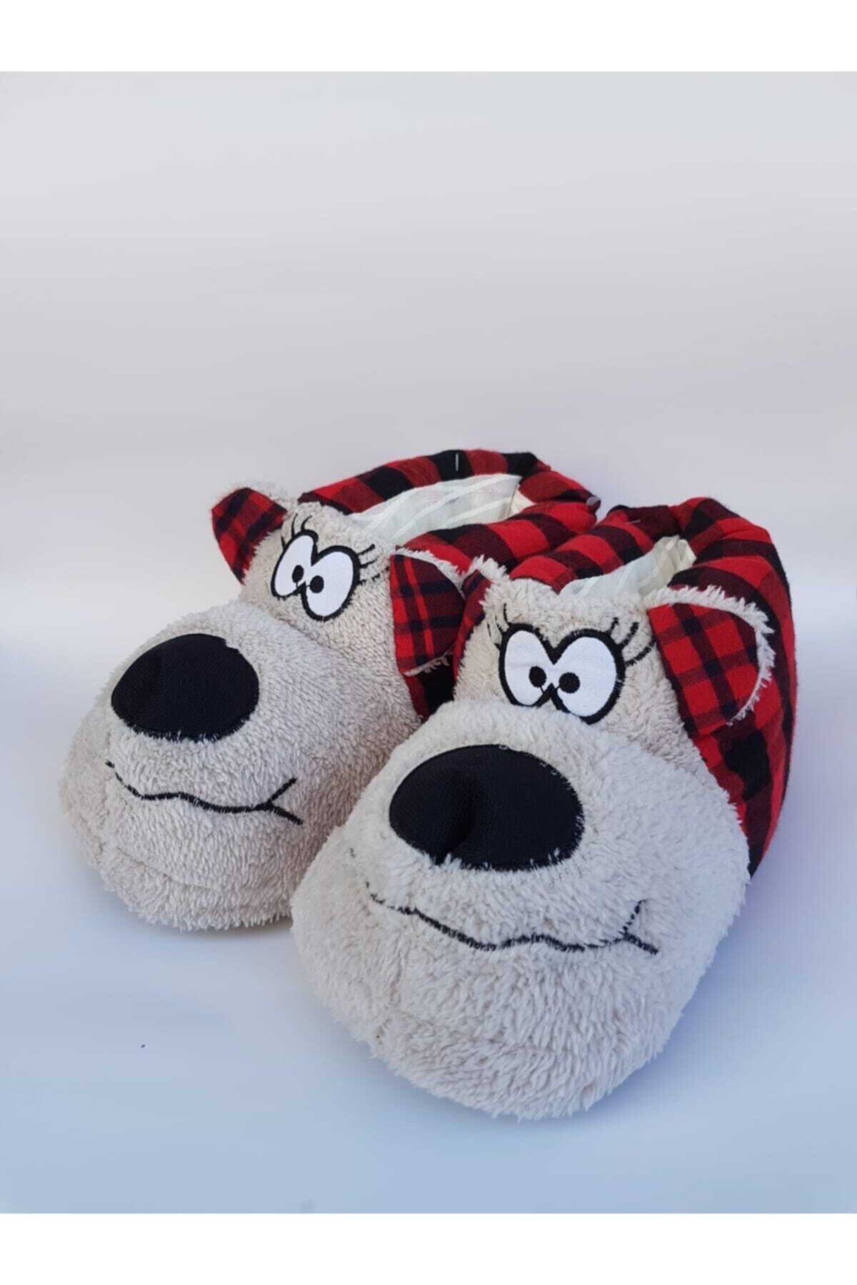 pabuchistanbul Hayvanlı Köpekli Peluş Panduf Pofidik