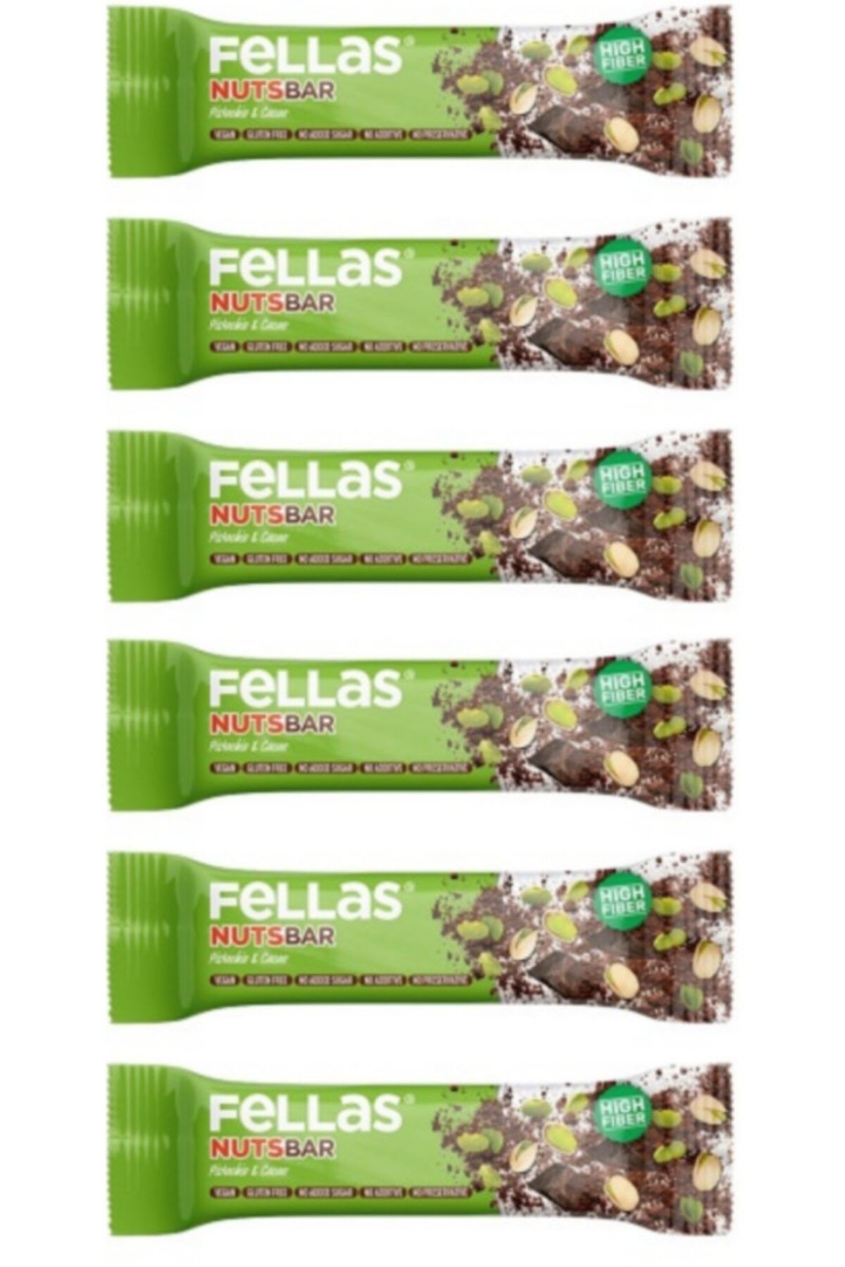 Fellas Nuts Bar Antep Fıstığı Ve Kakao 40gr X 6 Adet