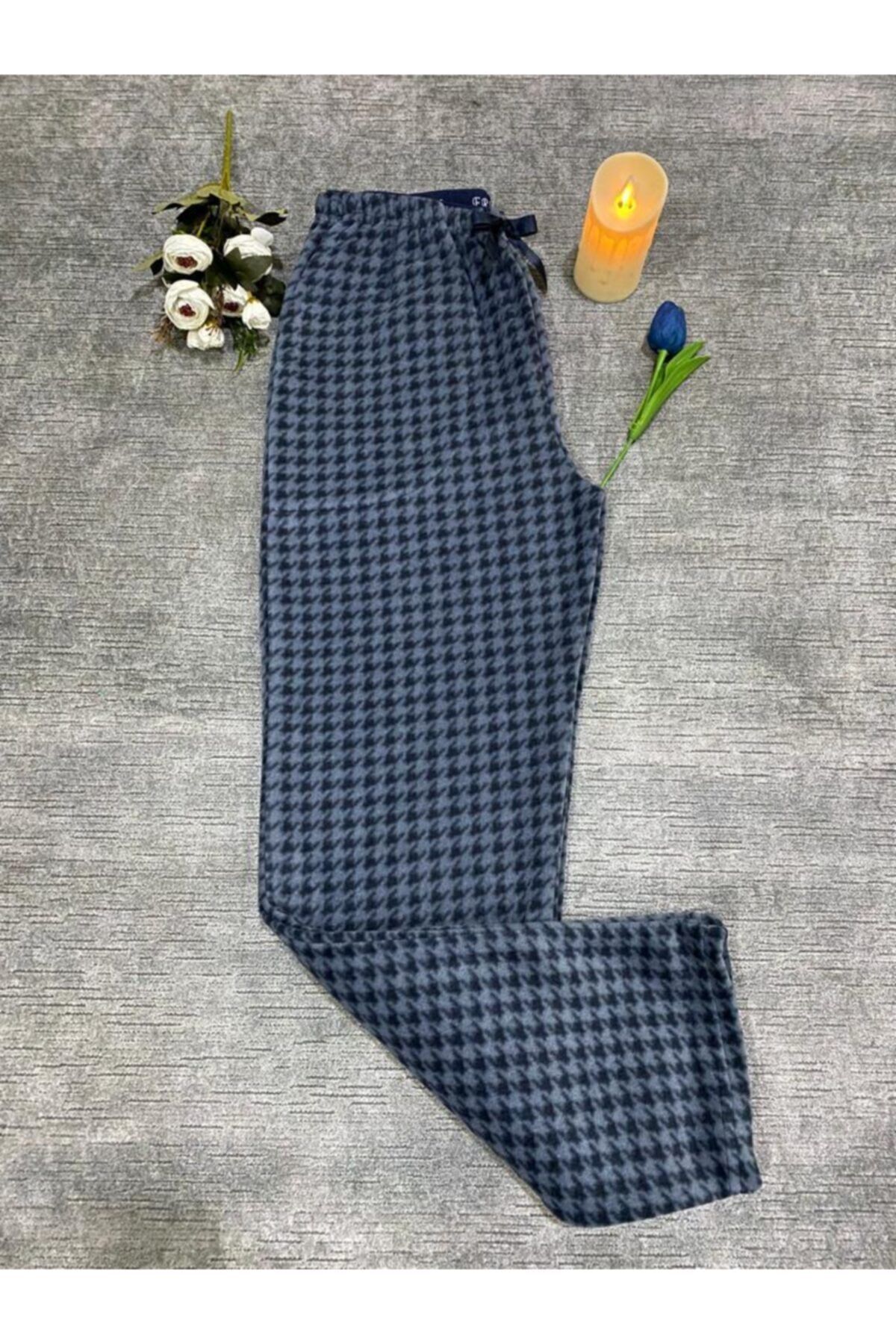 er bello Büyük Beden Kaz Ayağı Polar Pijama Altı