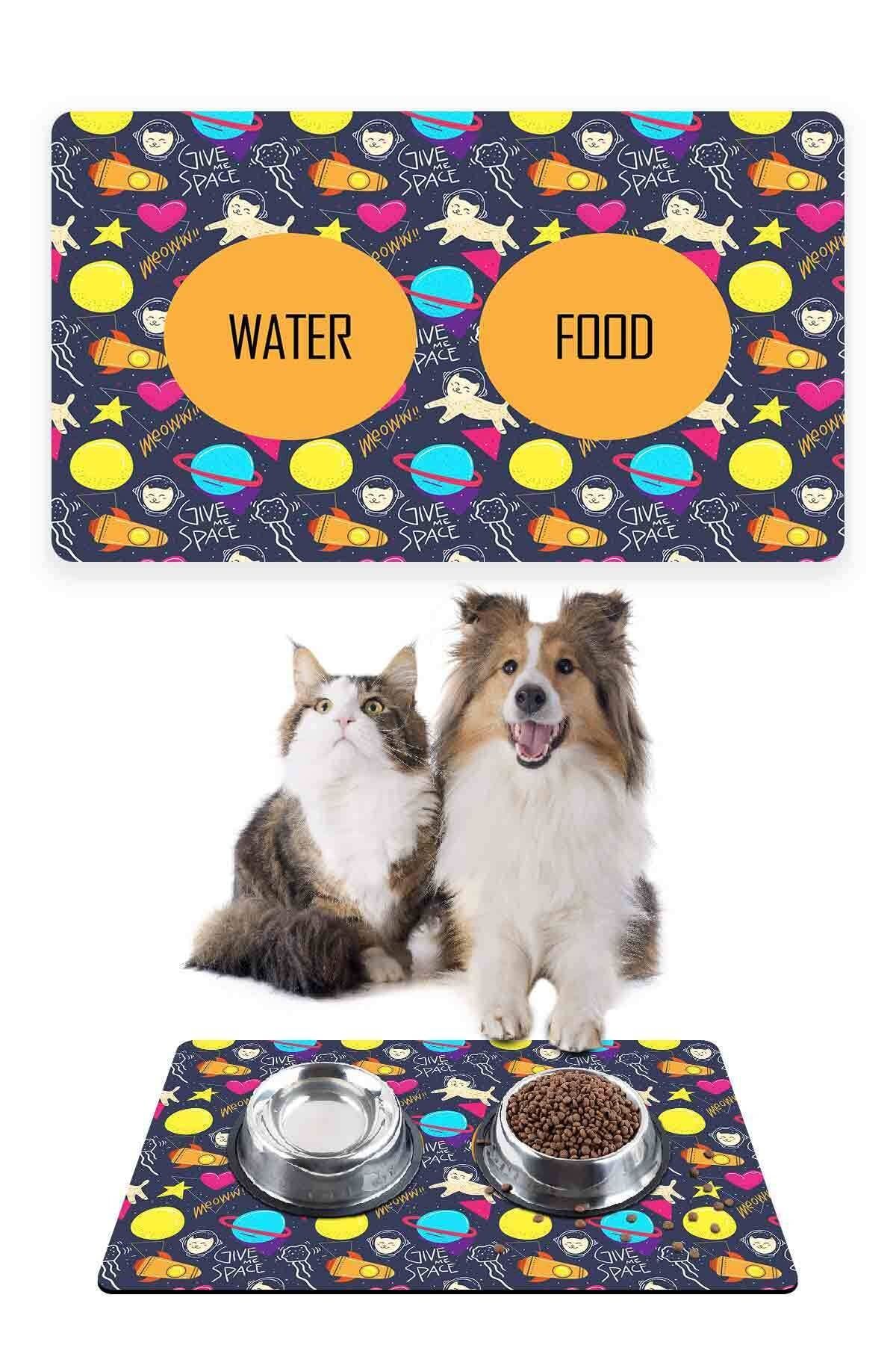 Patipeti Kedi Mama Kabı Altlığı Mama Paspası Kedi Eğitim Paspası 50x35cm