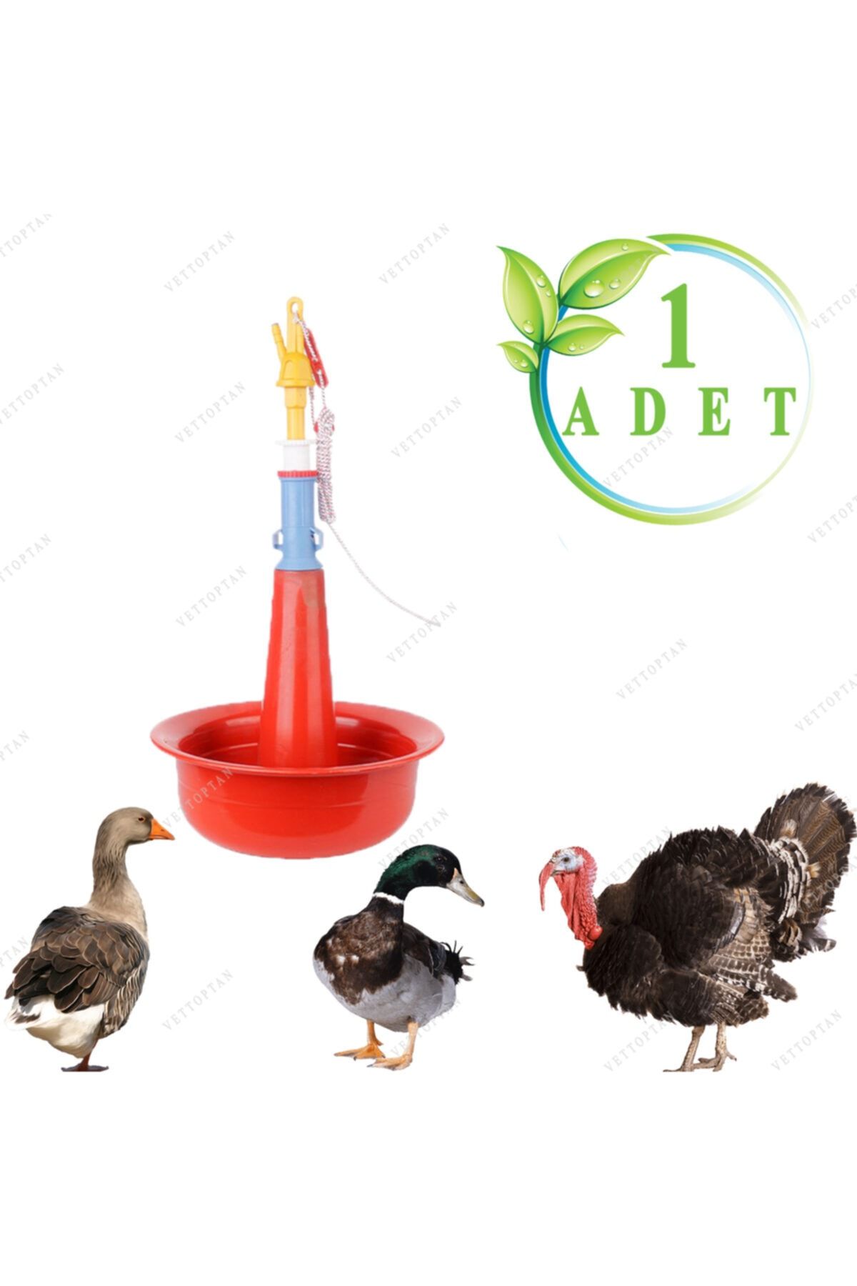 Eastland Otomatik Suluk Şamandıralı Tavuk Hindi Ördek Kaz Suluğu 1 Adet Sülün Güvercin Bıldırcın Suluk Kümes