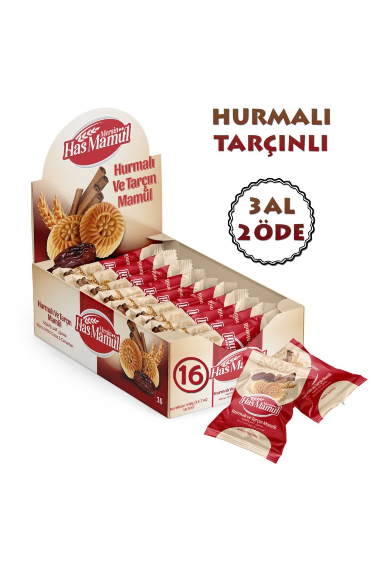 HasMamül Hurmalı Atıştırmalık Mamul Tarçınlı Katkısız Doğal Sağlıklı Diyet Abur Cubur Bisküvi Hurma