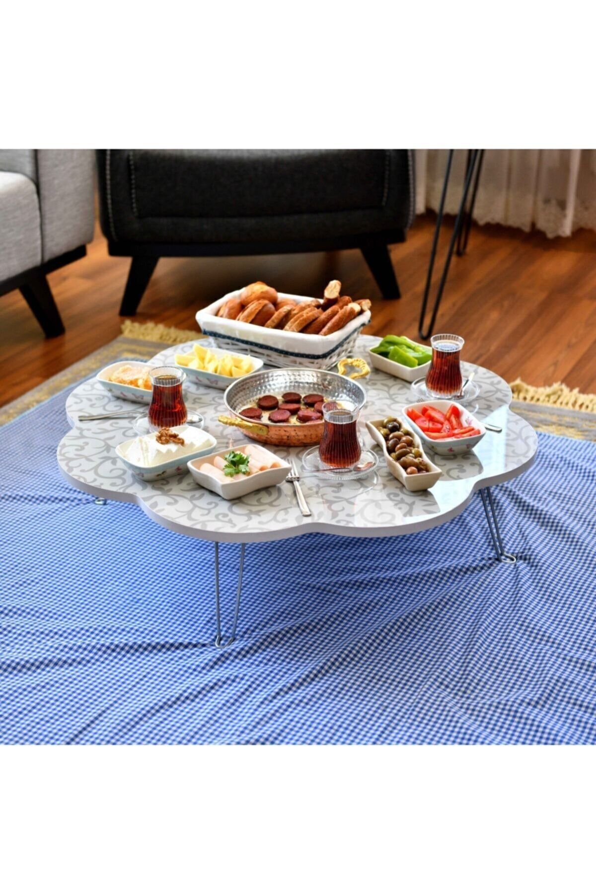 cuteswood Yer Sofrası 80 Cm Mdf Papatya Model
