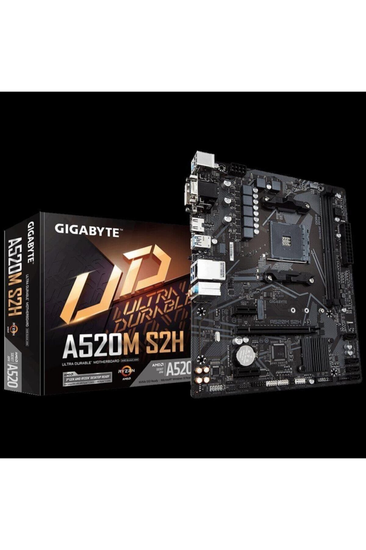 Gigabyte Gıgabyte A520m-s2h Ddr4 M2 Pcıe Nvme Hdmı Dvı Pcıe 16x V4.0 Am4 Matx