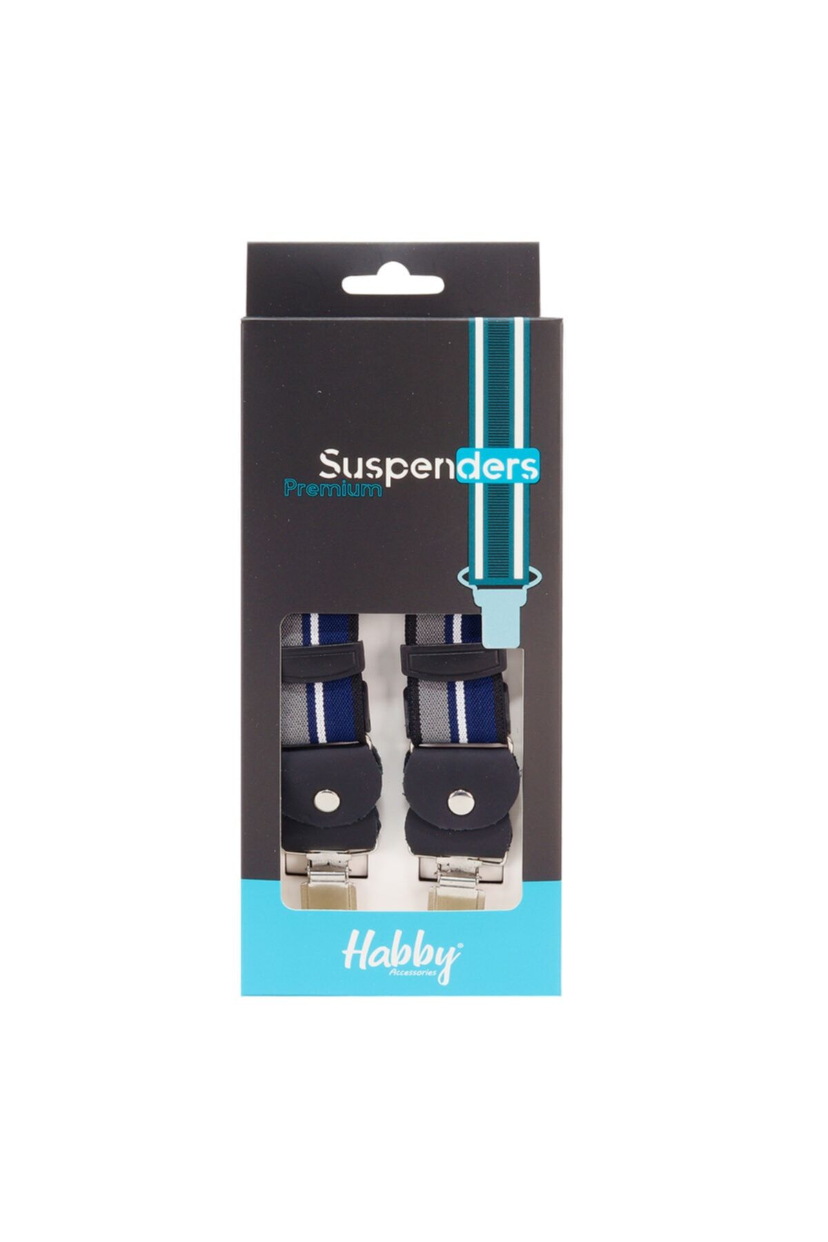 Habby Accessories Habby Lacivert Beyaz Gri Pantolon Askısı