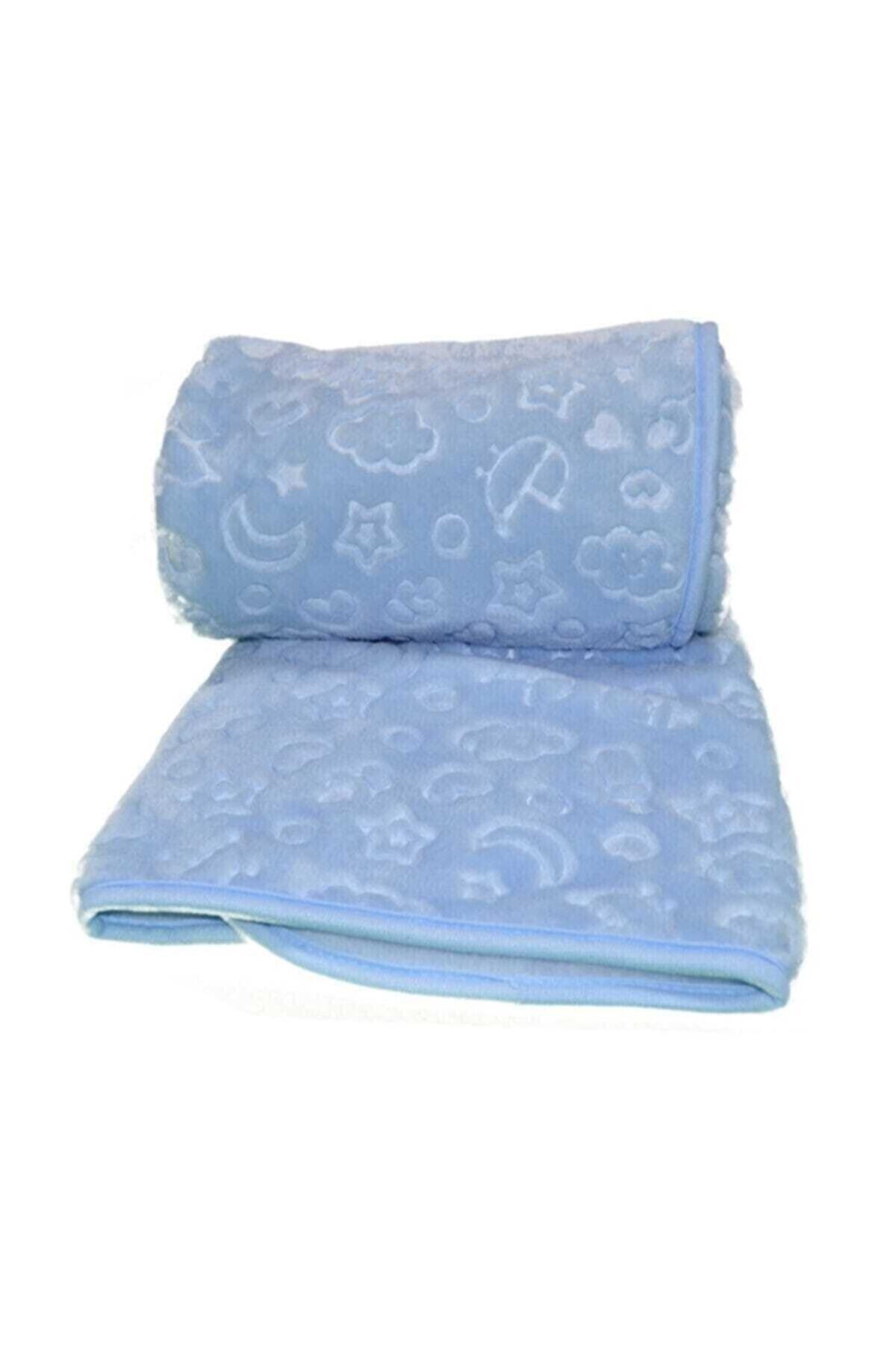 Muba Soft 100x120 Embos Peluş Bebek Battaniyesi Bebek Örtüsü