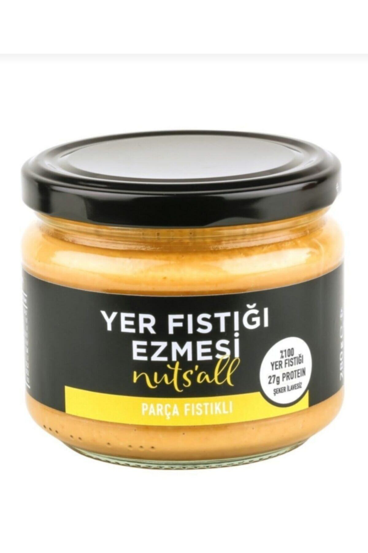 Nuts'All Parça Fıstıklı Yer Fıstığı Ezmesi 280 Gr Şeker Ilavesiz %100 Yer Fıstığı