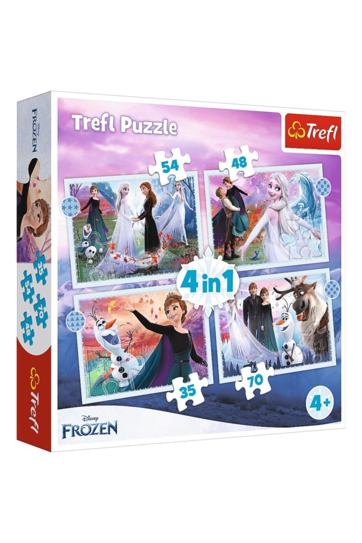 Trefl Puzzle Magıc In The Forest / Dısney Frozen 2 4 In 1 Çocuk Puzzle (35+48+54+70 Parça)