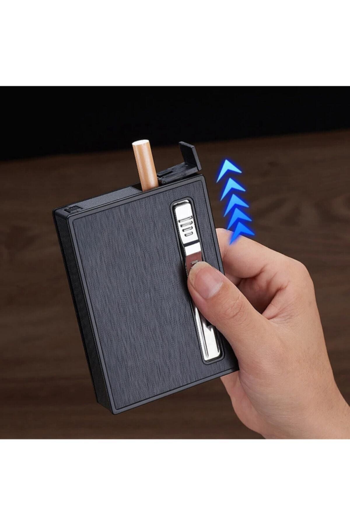 AKINSTORE Jet Alevli Çakmaklı Otomatik Sigara Tabakası
