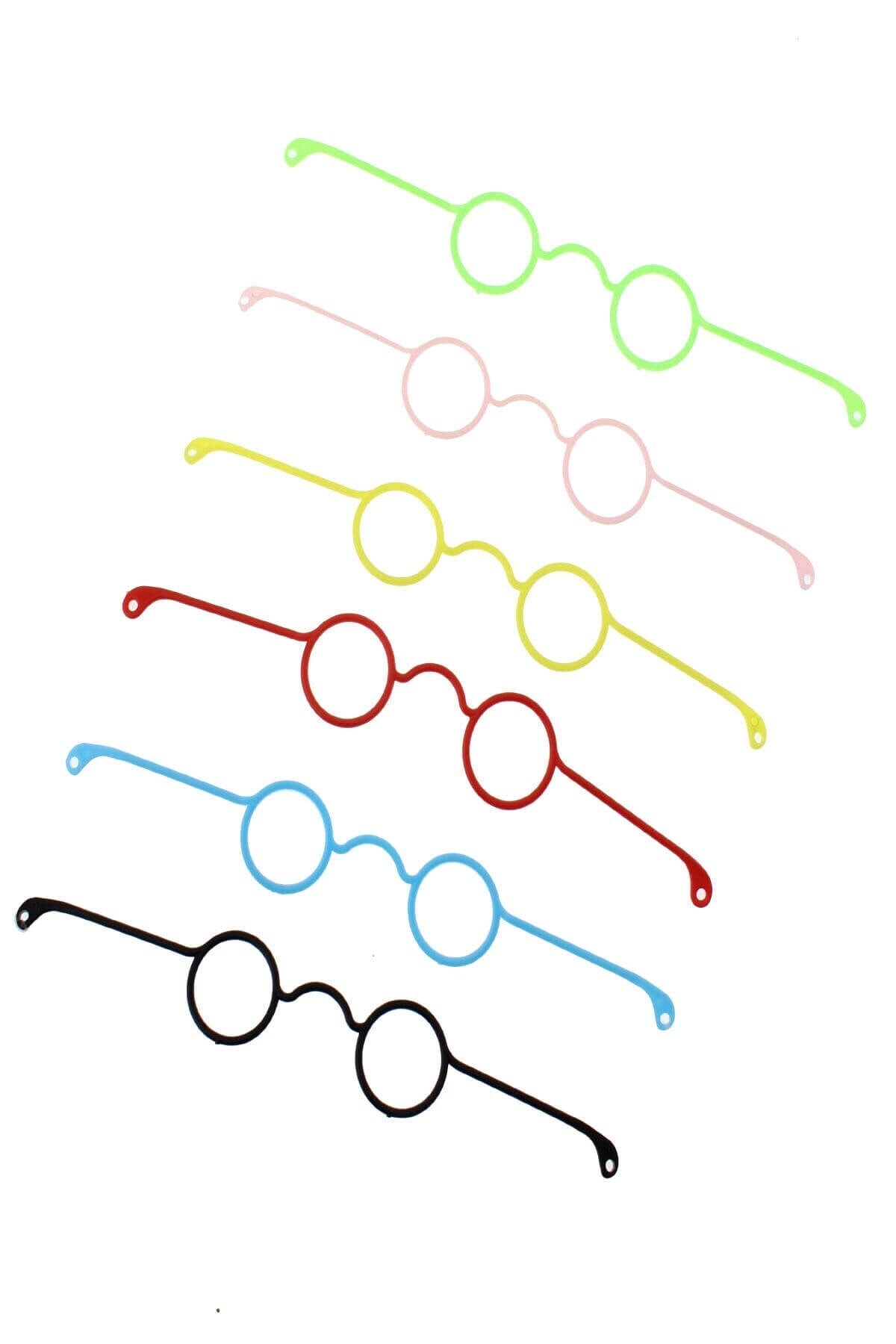 Hobice Satış Amigurumi Plastik Gözlük 10 Adet Karışık Renk