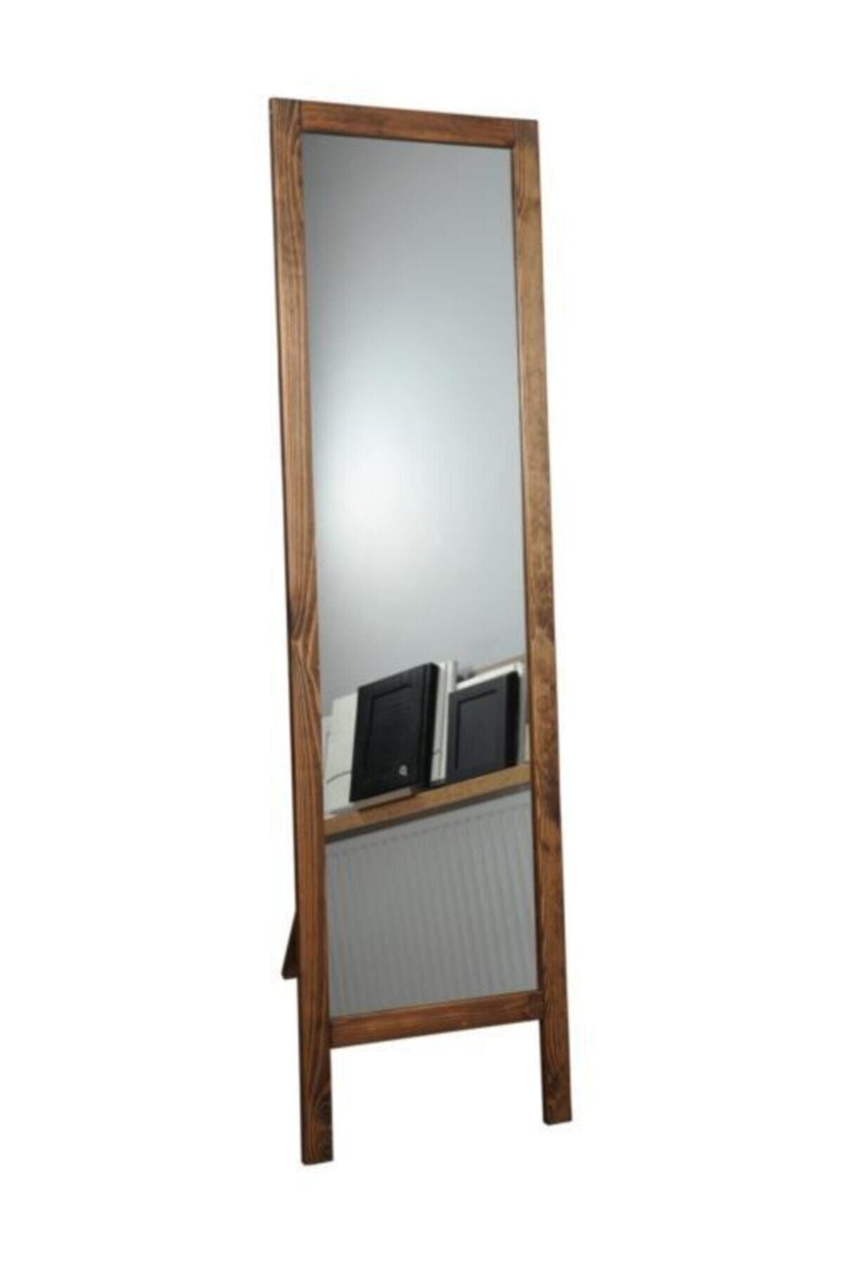 TEDA Ayaklı Boy Aynası Masif Ahşap 41x145 Cm